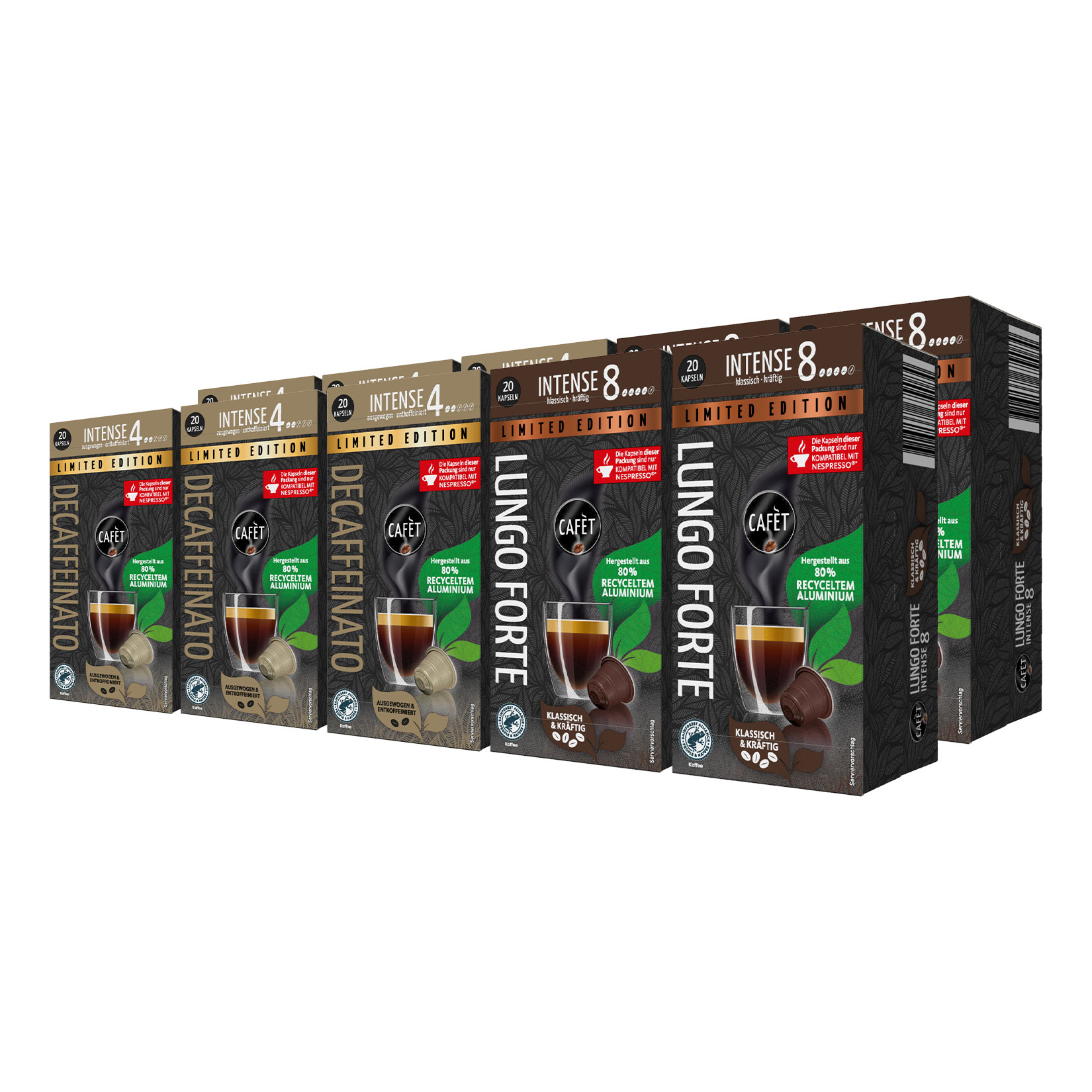 Cafet Lungo 20 Kapseln 104 g, verschiedene Sorten, 10er Pack - Bild 1