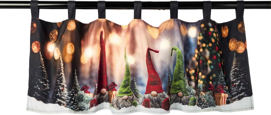 Dekor LED-Bistrogardine -versch. Ausf&uuml;hrungen - Wichtel - Bild 1