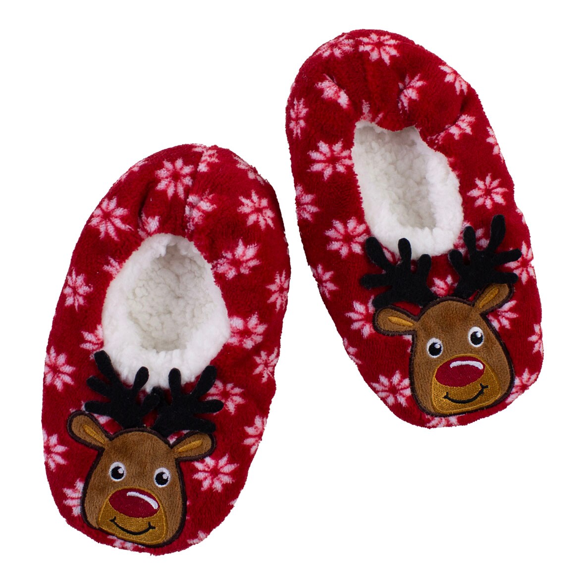 Kinder Weihnachts-Hausschuhe - rot Gr. 23-36 - Bild 1