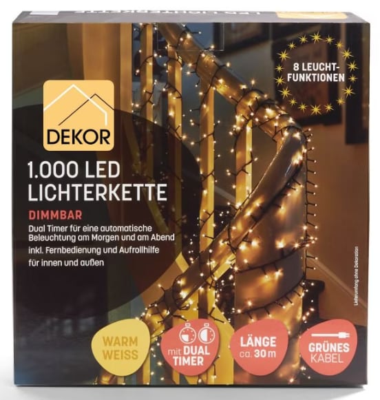 Lichterkette 1000 LED (warmwei&szlig;) - Bild 1