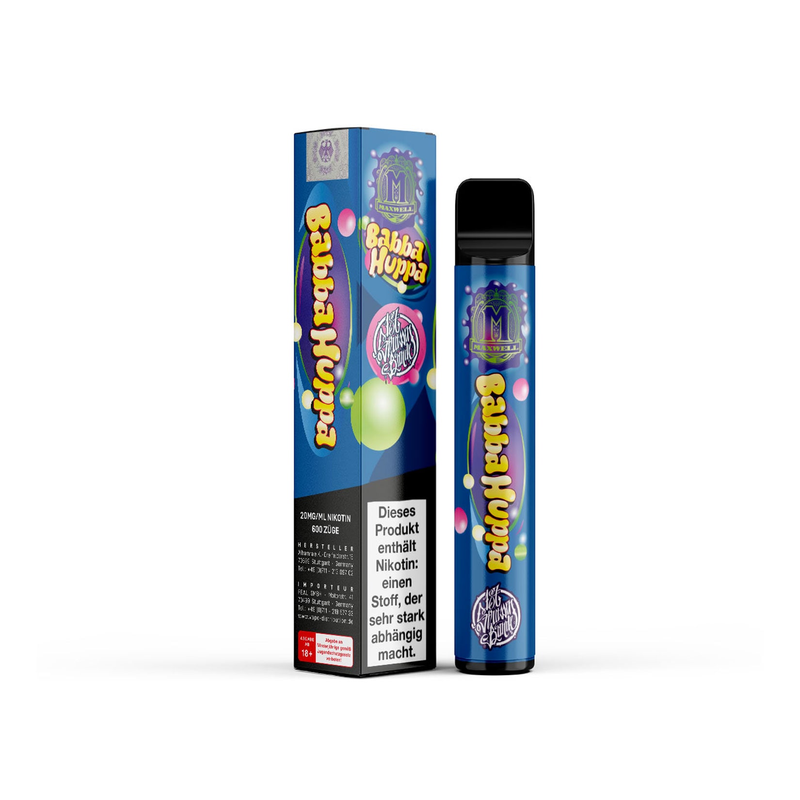 187 Strassenbande Einweg E-Zigarette Babba Huppa, 2 ml, 2.0% Nikotin - Bild 1