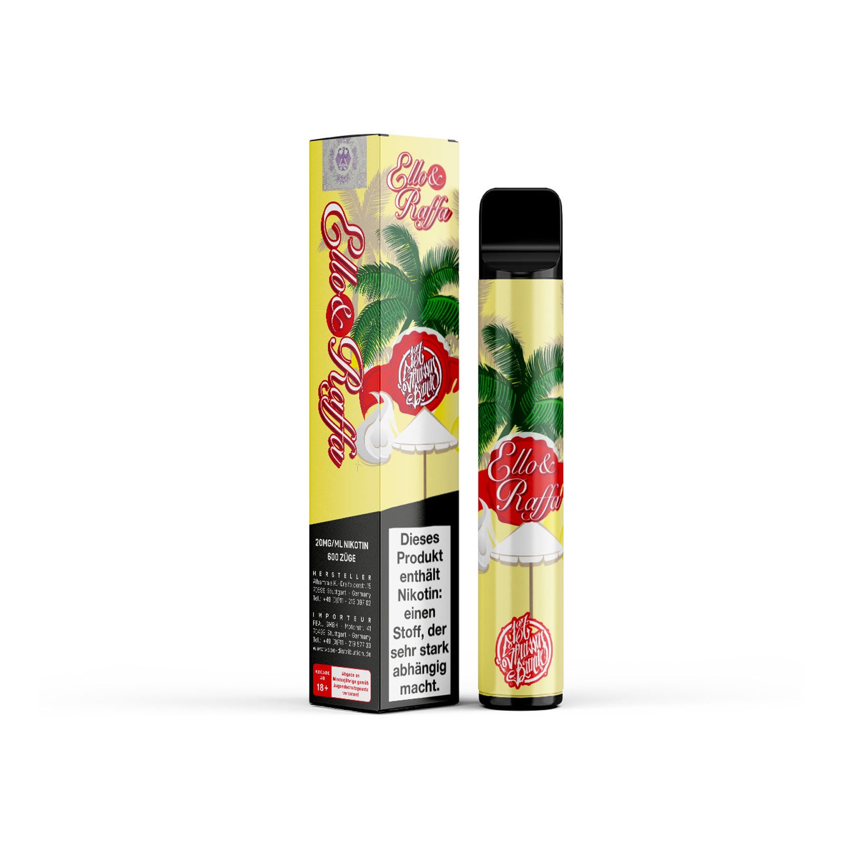 187 Strassenbande Einweg E-Zigarette Ello & Raffa, 2 ml, 2.0% Nikotin - Bild 1