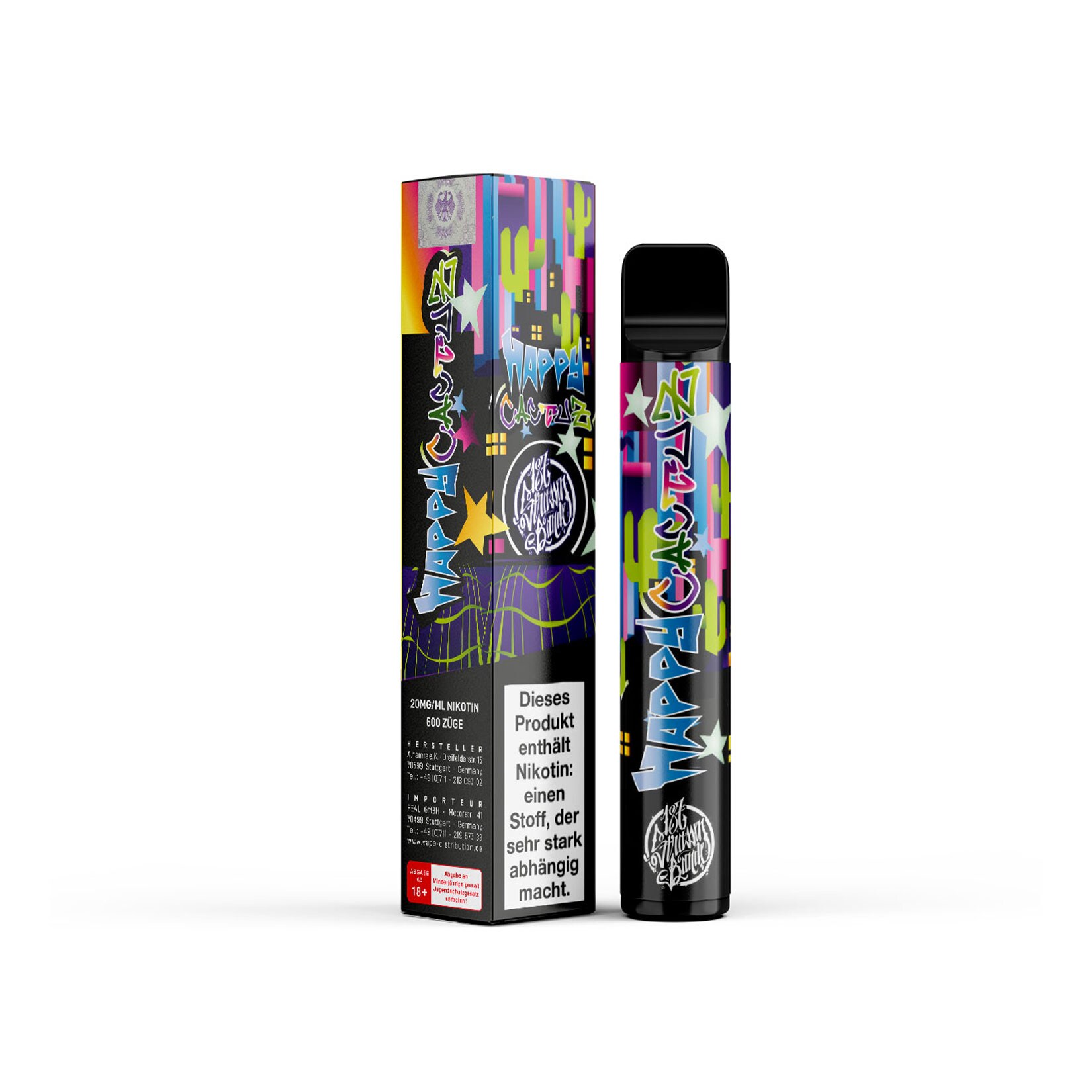 187 Strassenbande Einweg E-Zigarette Happy Cactuz, 2 ml, 2.0% Nikotin - Bild 1