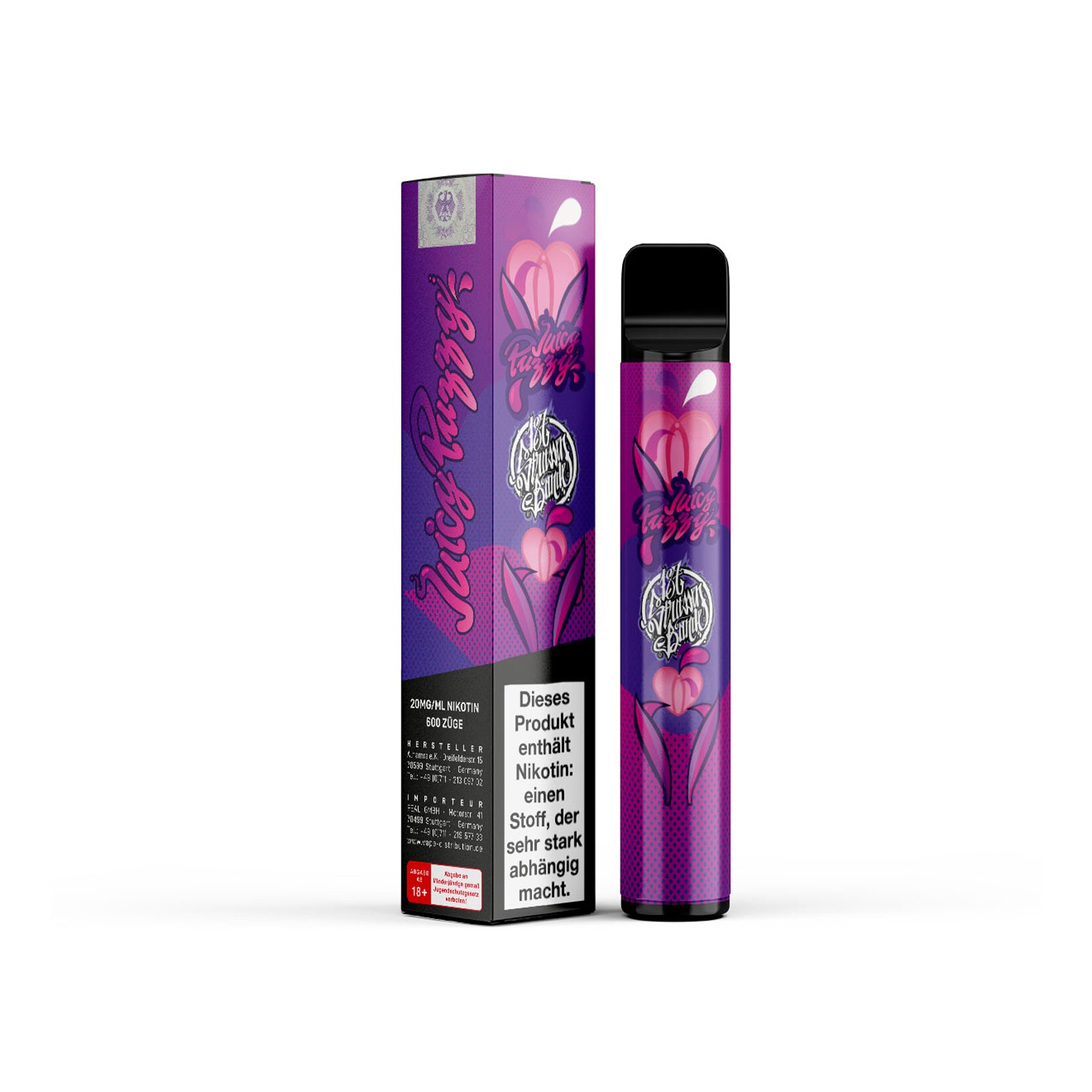 187 Strassenbande Einweg E-Zigarette Juicy Puzzy, 2 ml, 2.0% Nikotin - Bild 1