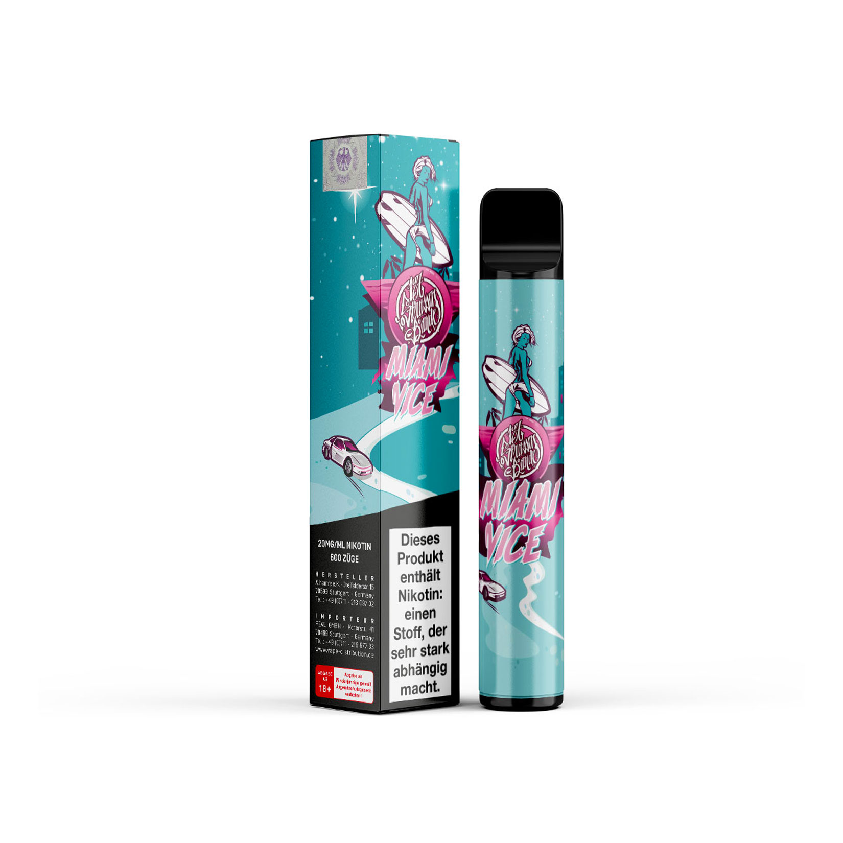 187 Strassenbande Einweg E-Zigarette Miami Vice, 2 ml, 2.0% Nikotin - Bild 1