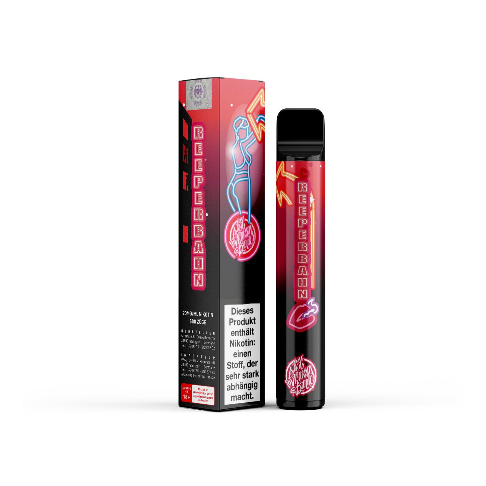 187 Strassenbande Einweg E-Zigarette Reeperbahn, 2 ml, 2.0% Nikotin - Bild 1