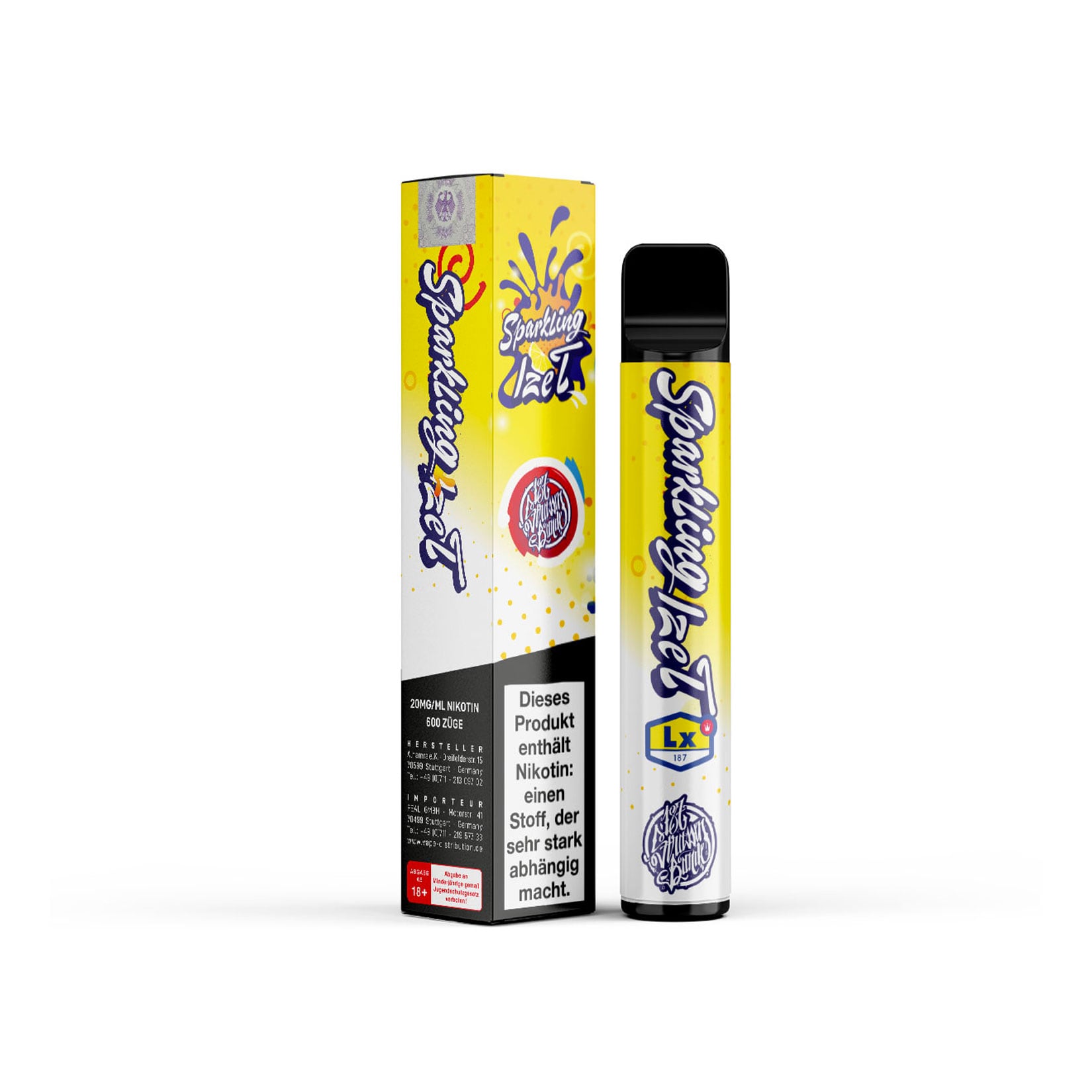 187 Strassenbande Einweg E-Zigarette Sparkling Ize-T/LX, 2 ml, 2.0% Nikotin - Bild 1