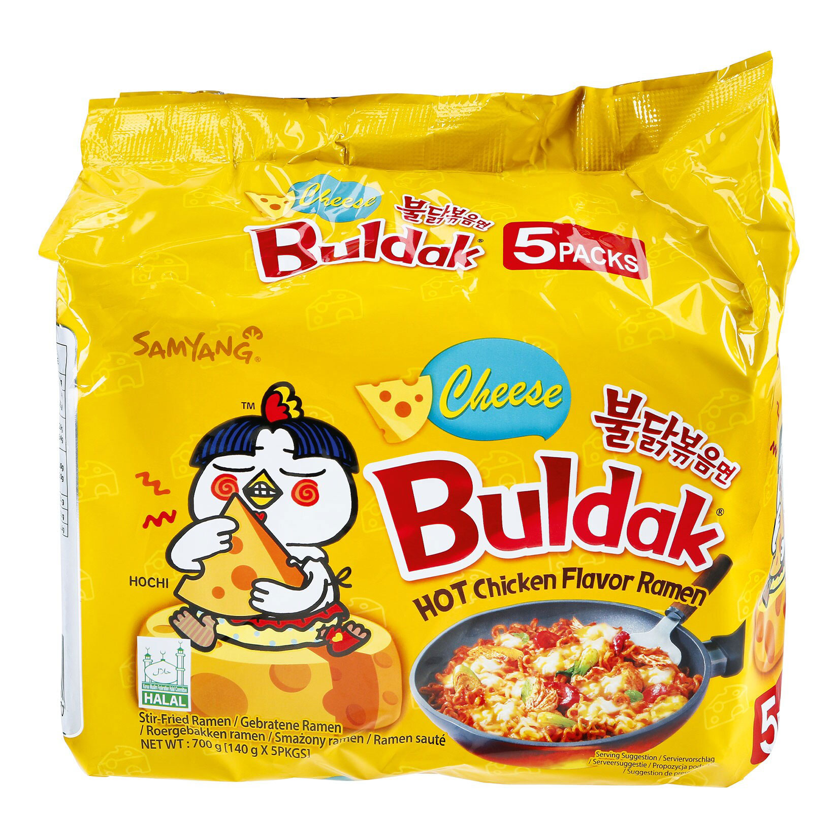 Samyang Buldak Ramen Hot Chicken Cheese 140 g, 5er Pack - Bild 1