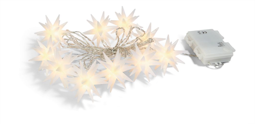 LED Leuchtstern-Kette 10er (wei&szlig;) - Bild 1