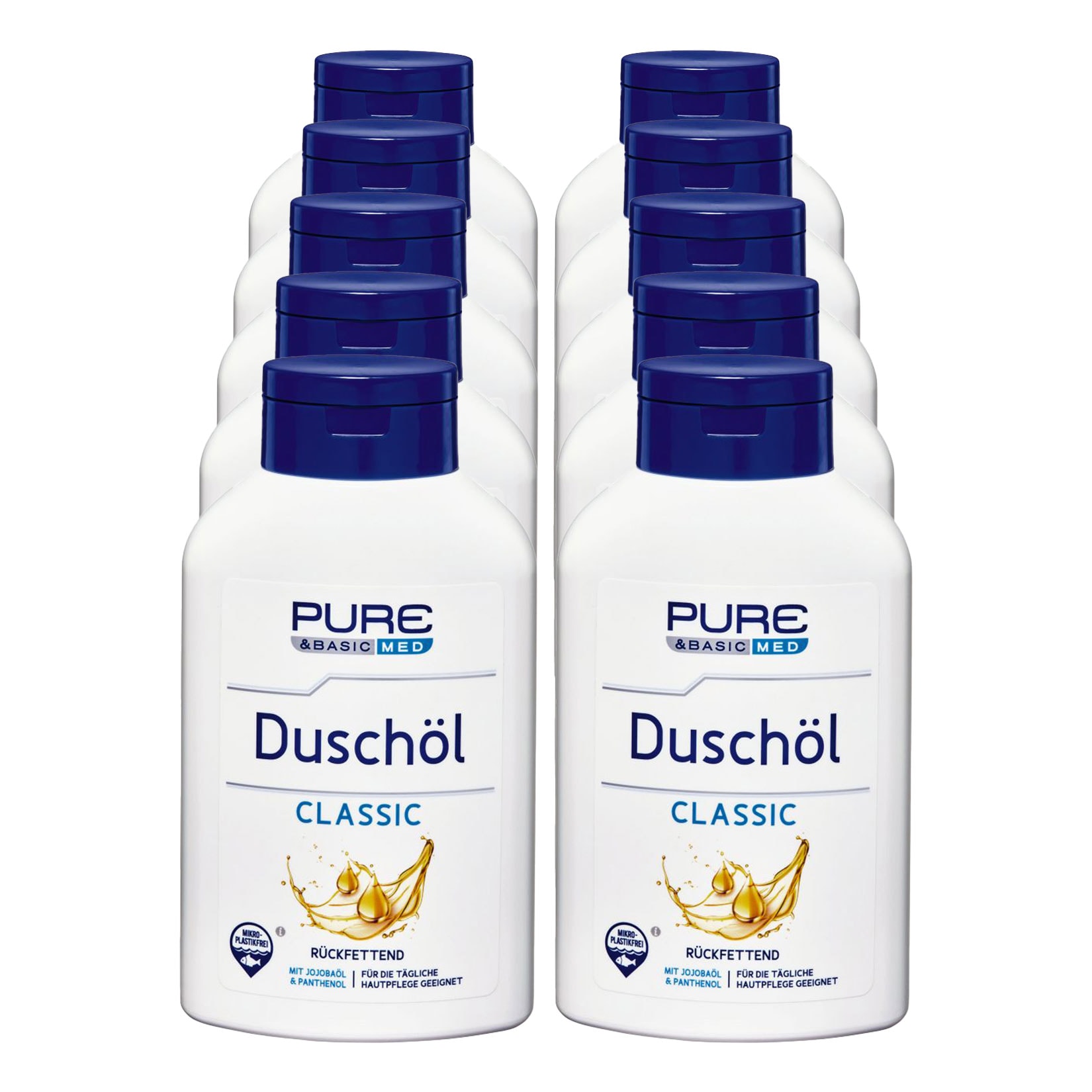 Pure & Basic med Dusch&ouml;l Classic 300 ml, 10er Pack - Bild 1