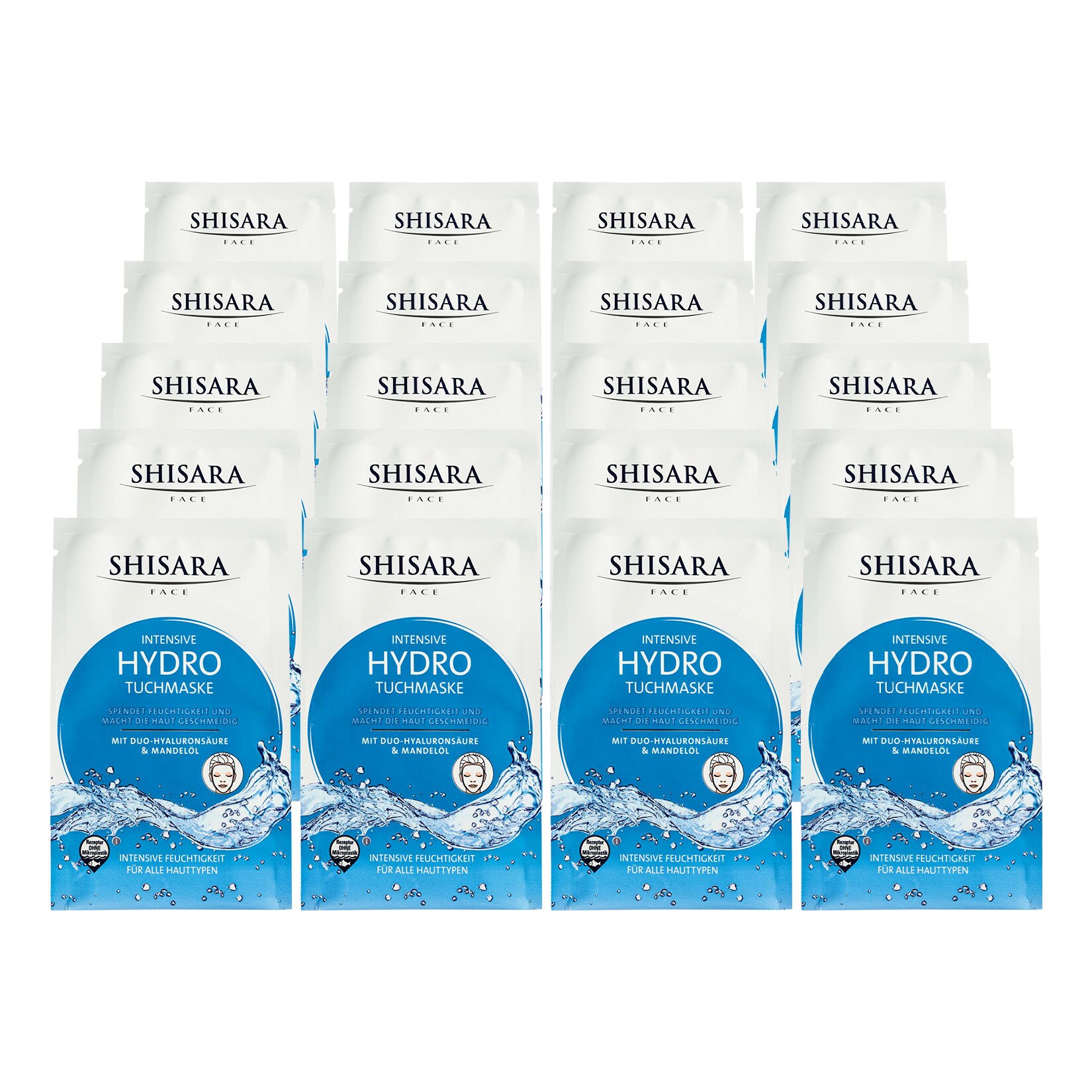 Shisara Tuchmaske Hydro 1 Stück, 20er Pack