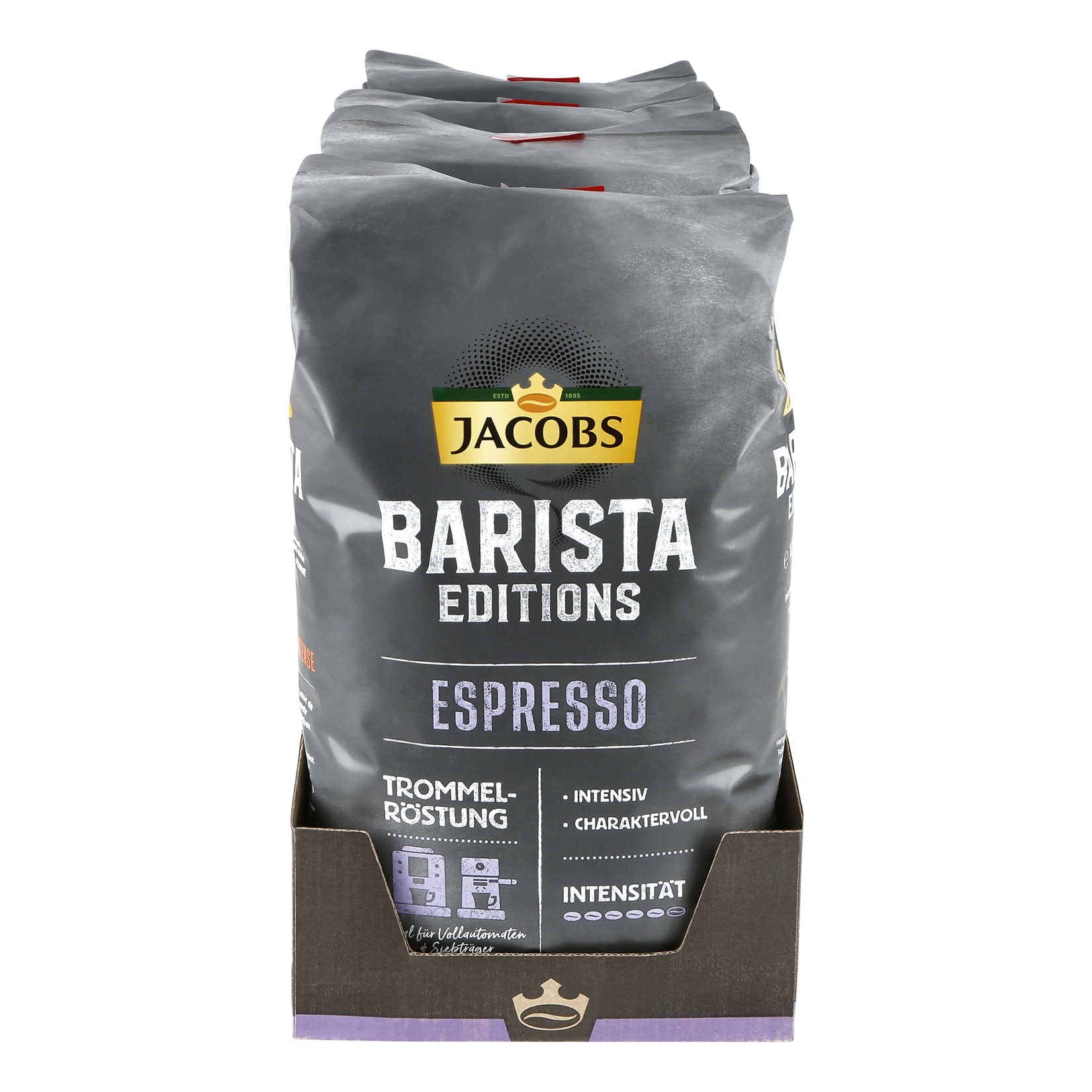 Jacobs Kaffeebohnen Barista Editions Espresso 1 kg, 4er Pack - Bild 1