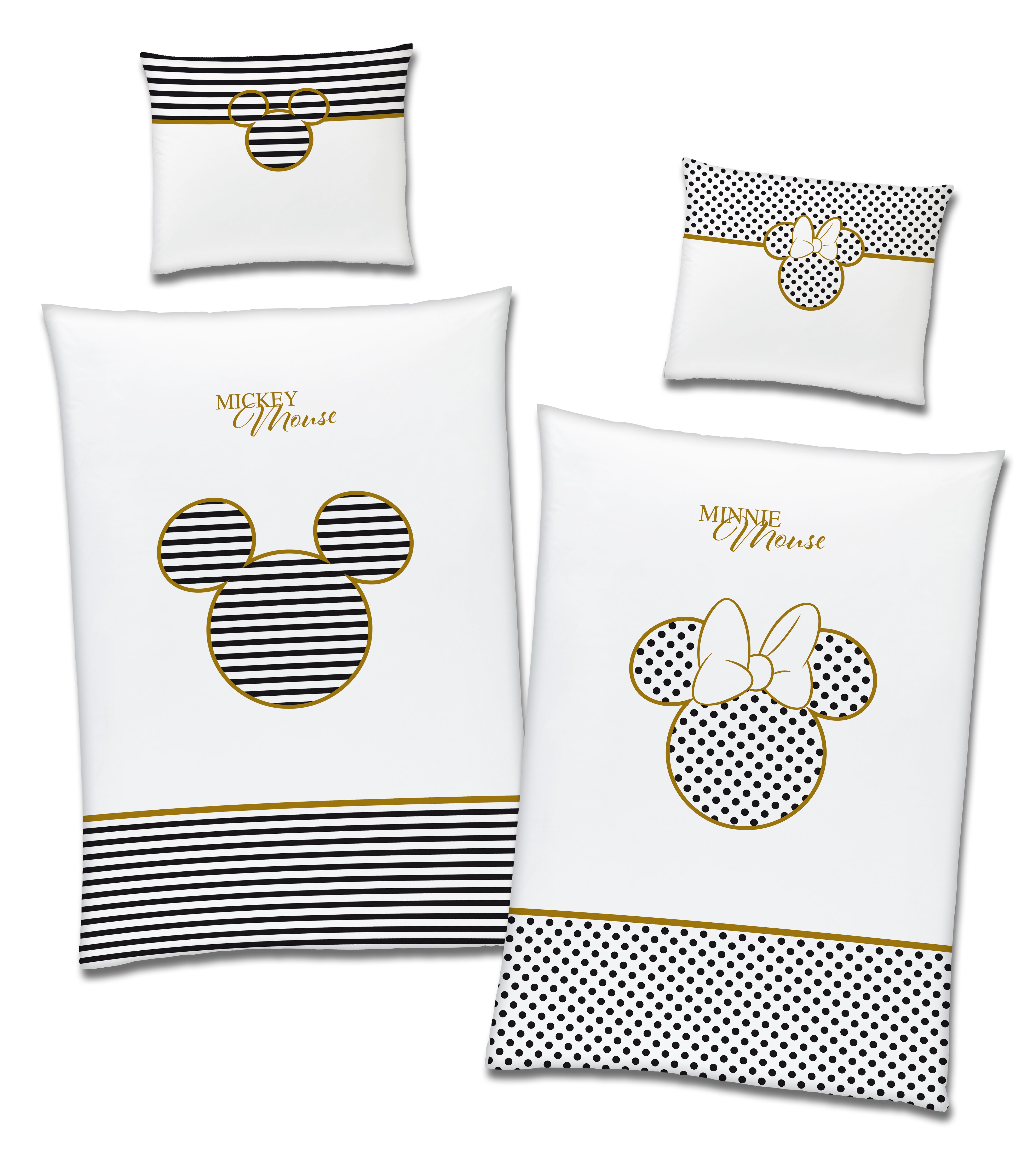 Lizenz Partnerbettw&auml;sche 4tlg. -versch. Ausf&uuml;hrungen - Farbe wei&szlig; - Bild 1