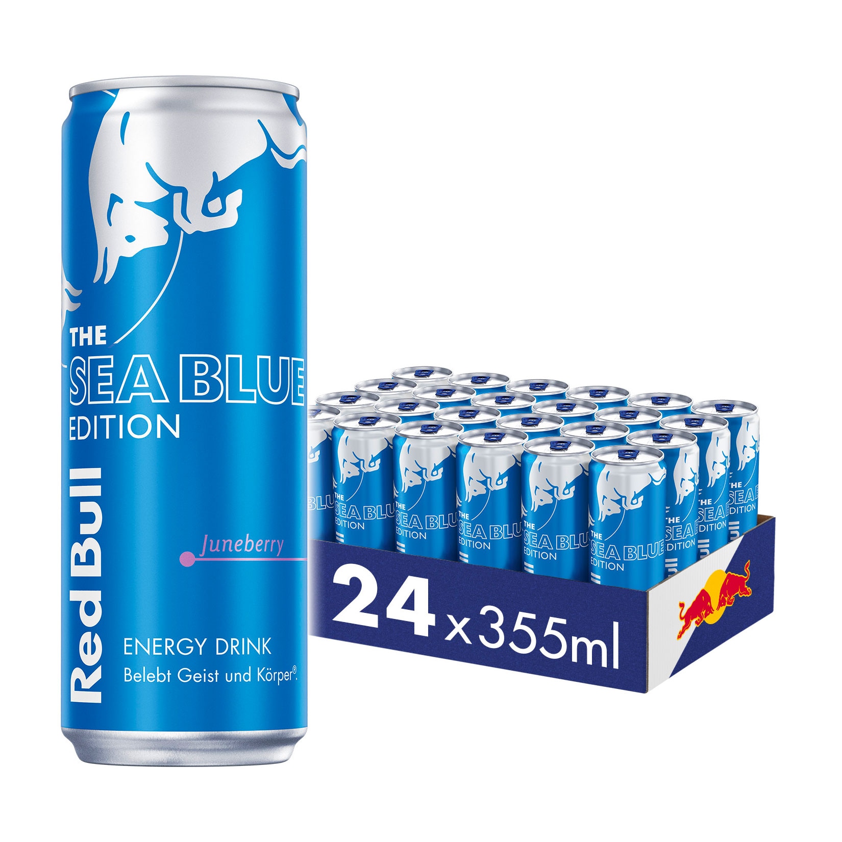 Red Bull Energy Drink Sea Blue Edition Juneberry 0,355 Liter Dose, 24er Pack - Bild 1