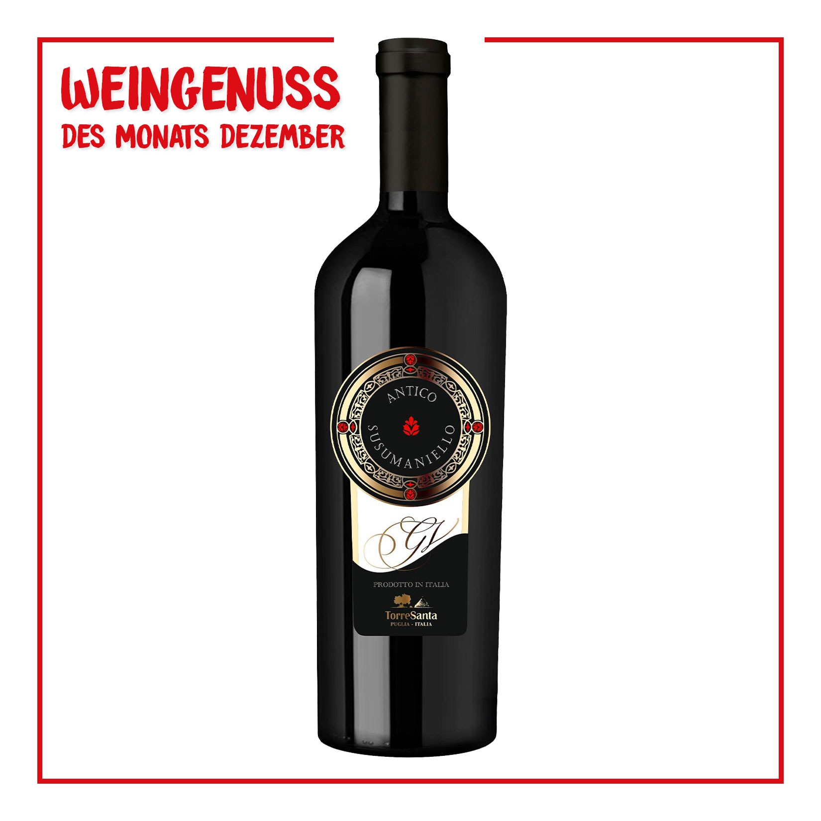 Antico Susumaniello Rosso Puglia IGT 13,0 % vol 0,75 Liter - Bild 1