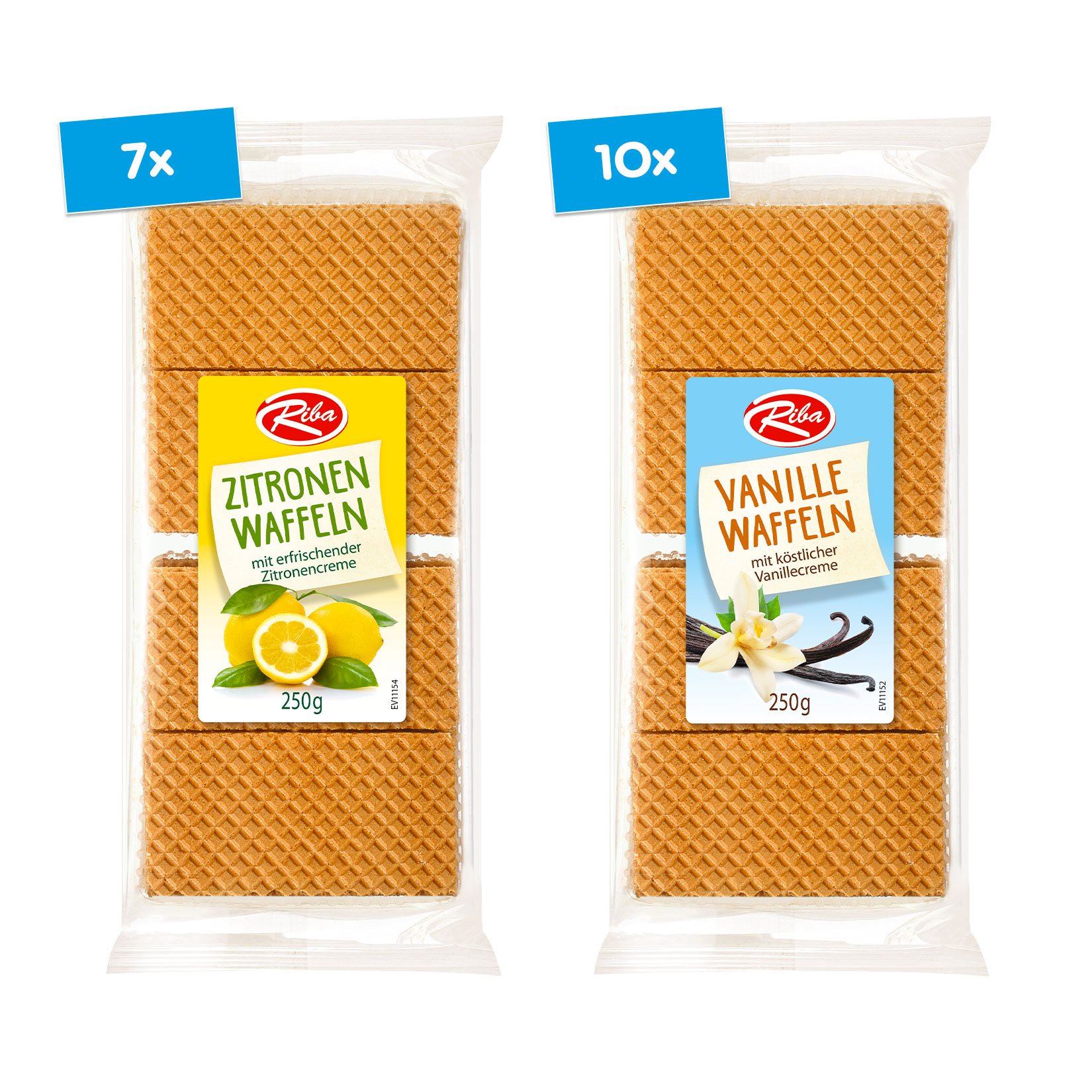 Riba Cremewaffeln 250 g, verschiedene Sorten, 17er Pack - Bild 1