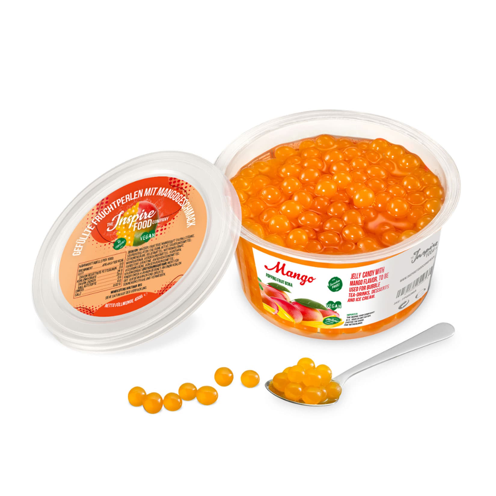 Bubble Tea Bubbles Mango Fruit Pearls im Becher 450 g