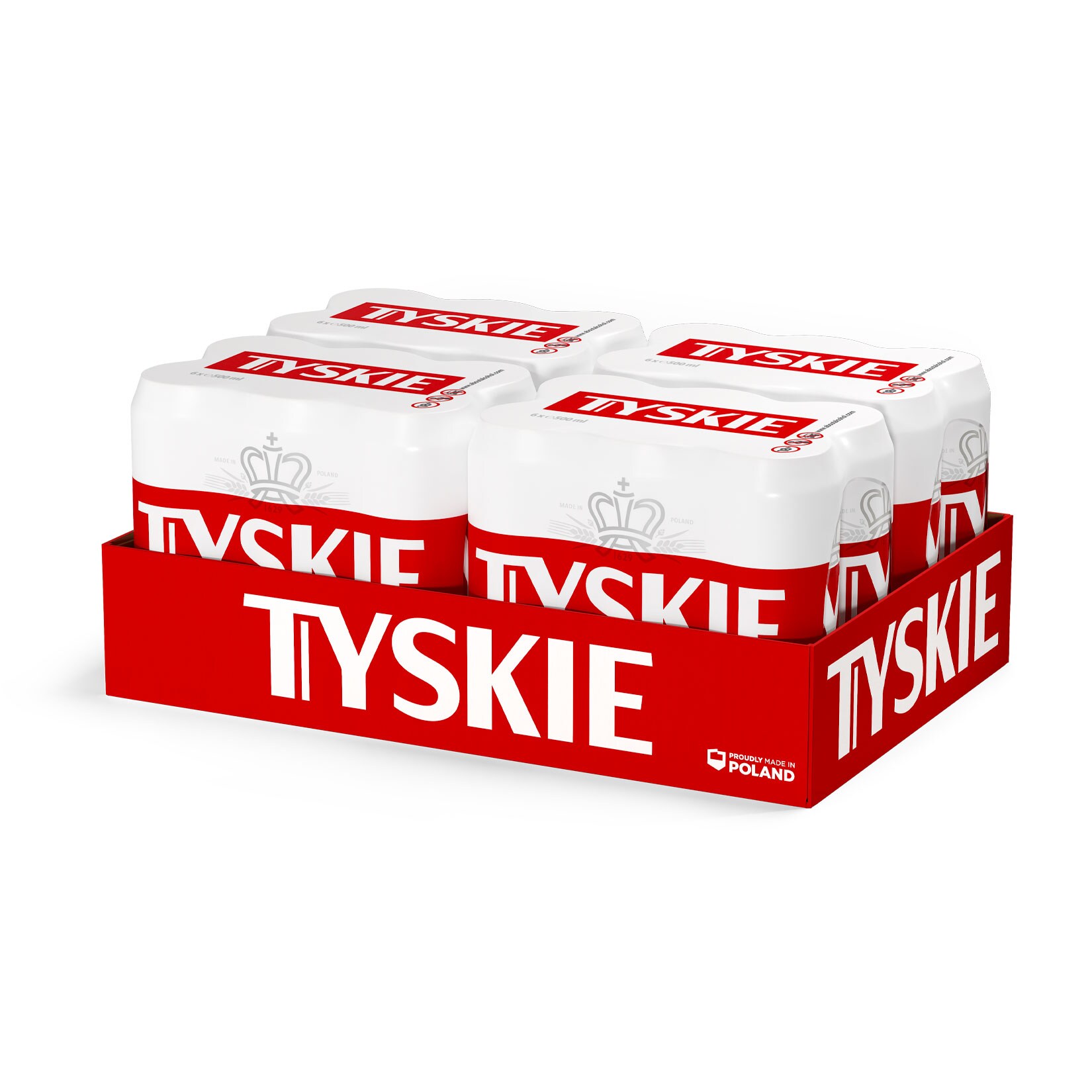 Tyskie Pils 5,2 % vol 6x 0,5 Liter Dose, 4er Pack - Bild 1