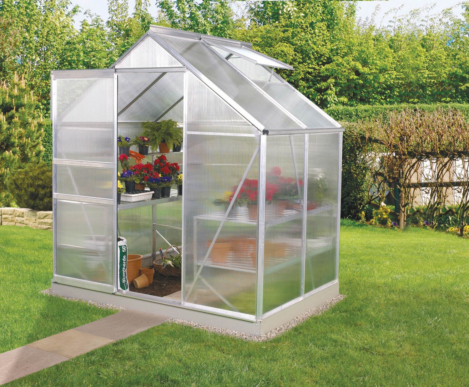 Comfort Edition Venus 2500 HKP 4mm, alu inkl. Fundamentrahmen und automatischem Fensteröffner | 04005717053253