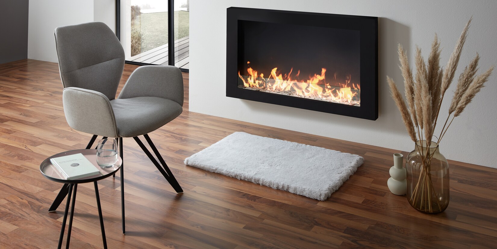 Dekor Deko-Fellteppich – eckig 60×90 cm – silber | 04311536045516