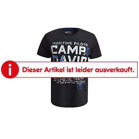Camp David Herren T-Shirt - schwarz, Gr. M - Bild 1