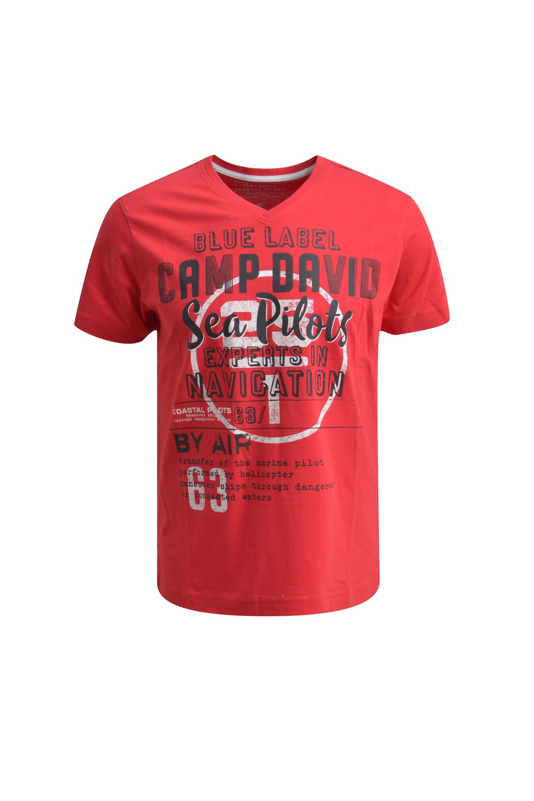 Camp David Herren T-Shirt – rot, Gr. XL | 04065741027484