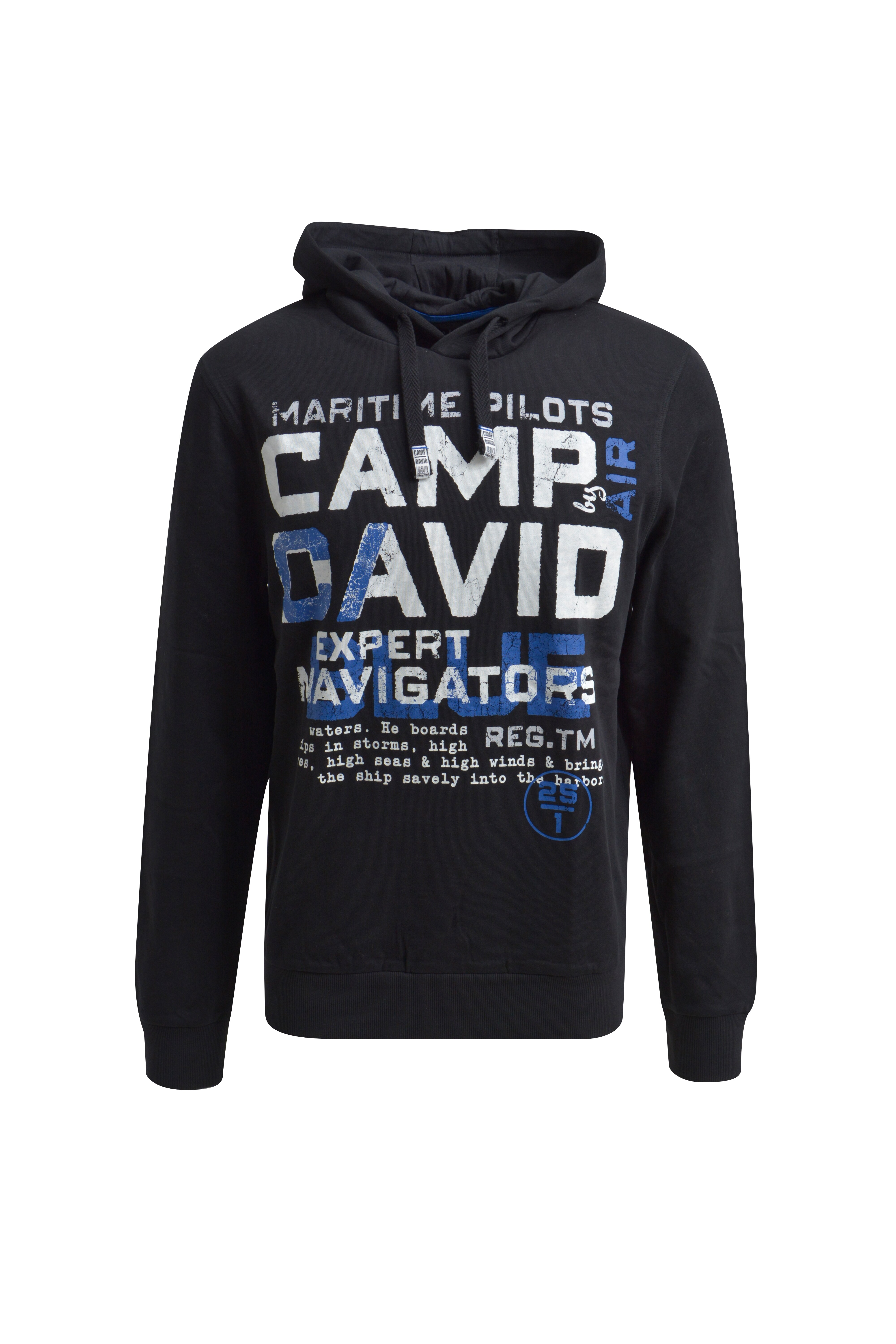Camp David Herren Hoody  schwarz - Gr. M - Bild 1