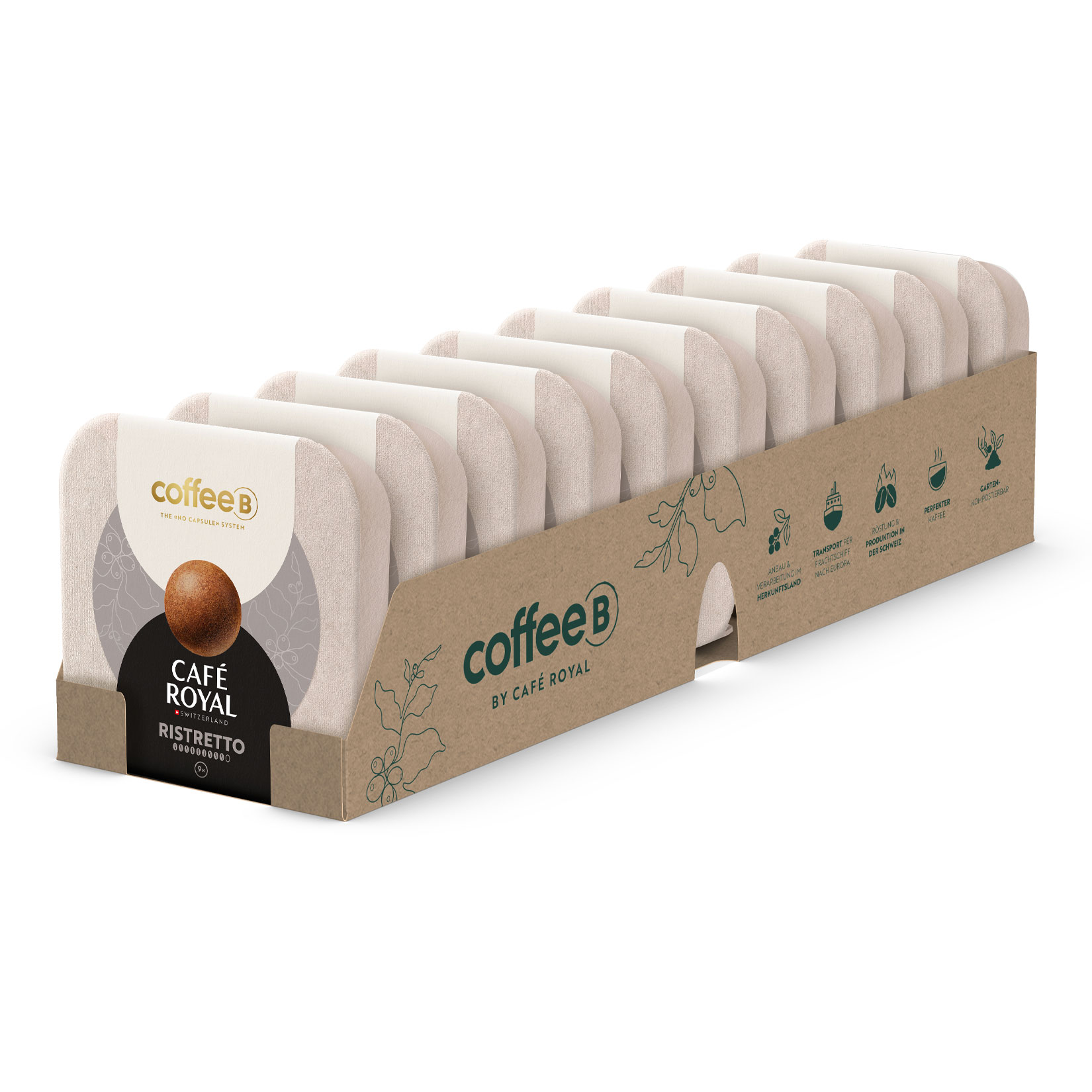 CoffeeB by Caf&eacute; Royal Ristretto 9 Coffee Balls 51g, 10er Pack - Bild 1