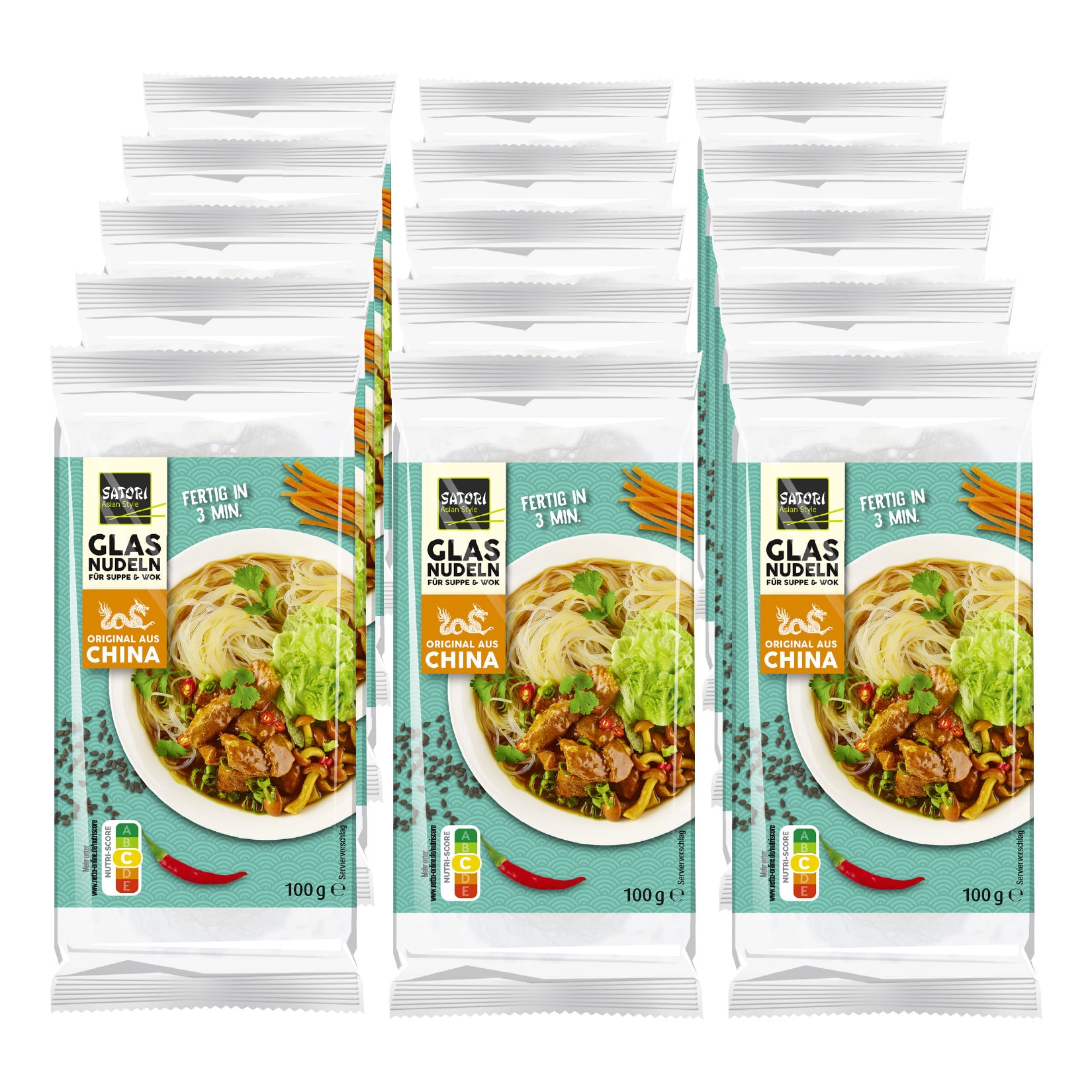 Satori Glasnudeln 100 g, 15er Pack - Bild 1