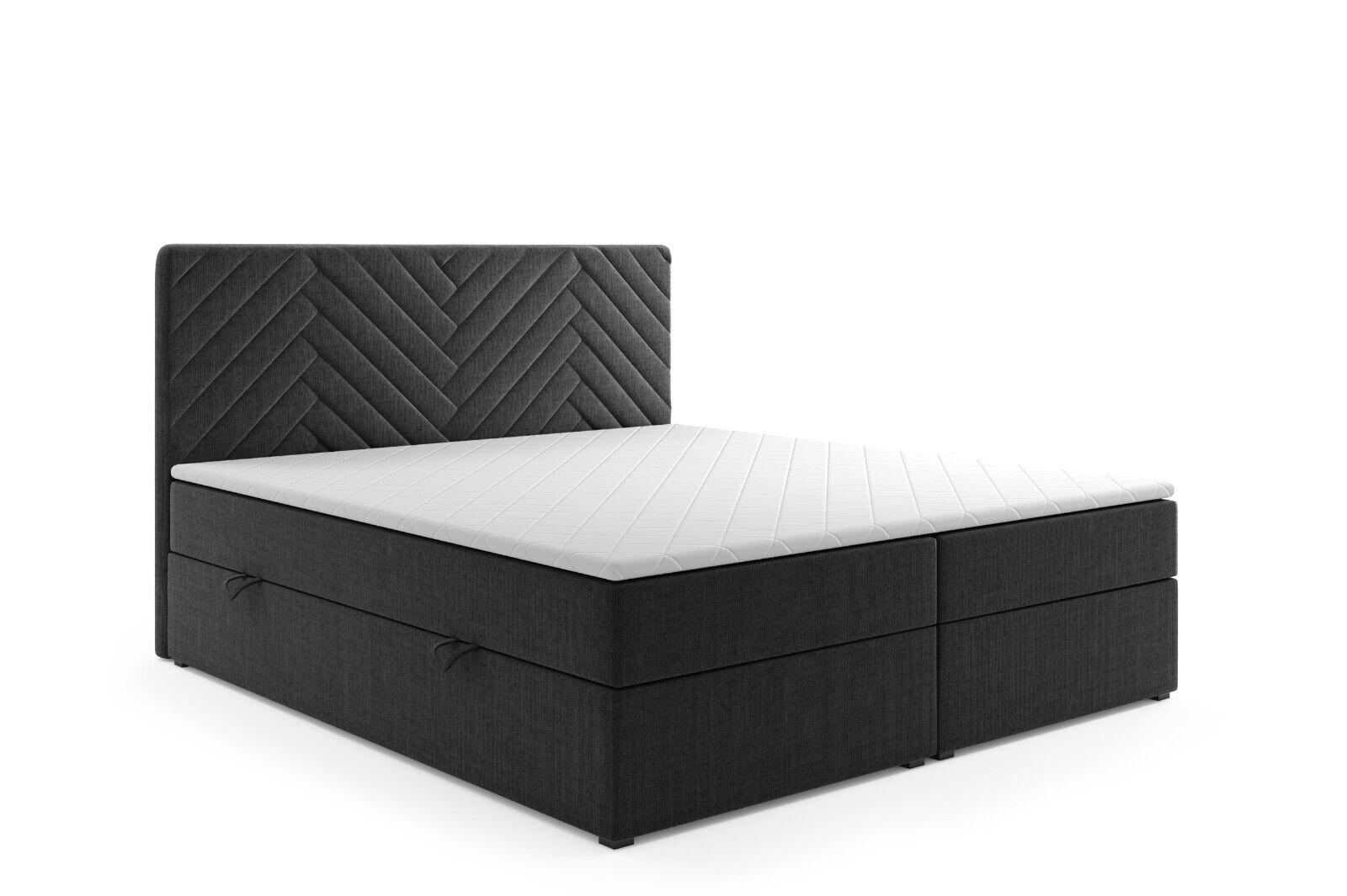 M-Punkt Boxspringbett MALIBU mit Bettkasten 180 x 200 cm - Schwarz - Bild 1