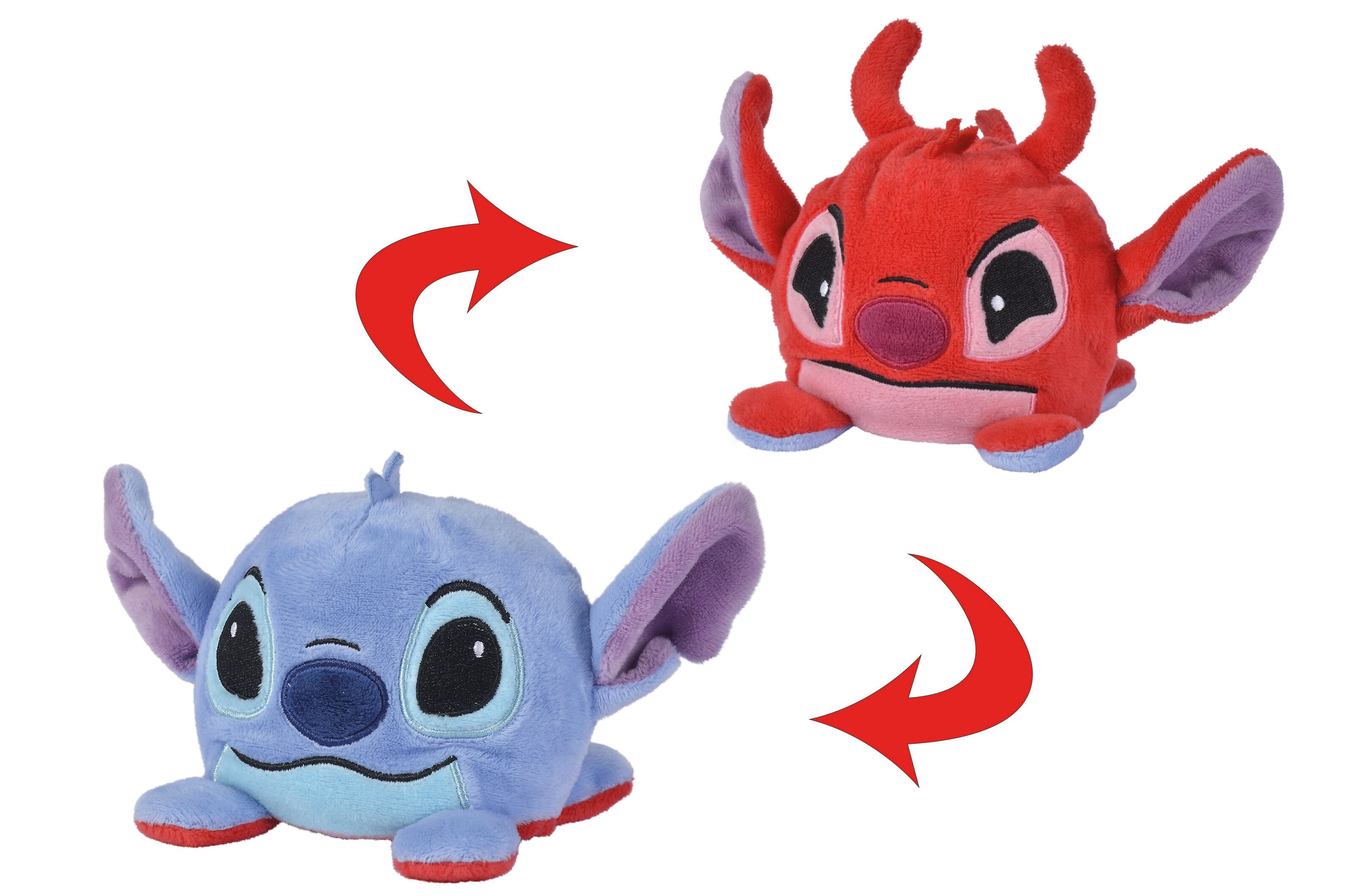 Disney Wendepl&uuml;schtier (Disney Lilo+Stich, Leroy/Stitch Reversible 8 cm) - Bild 1