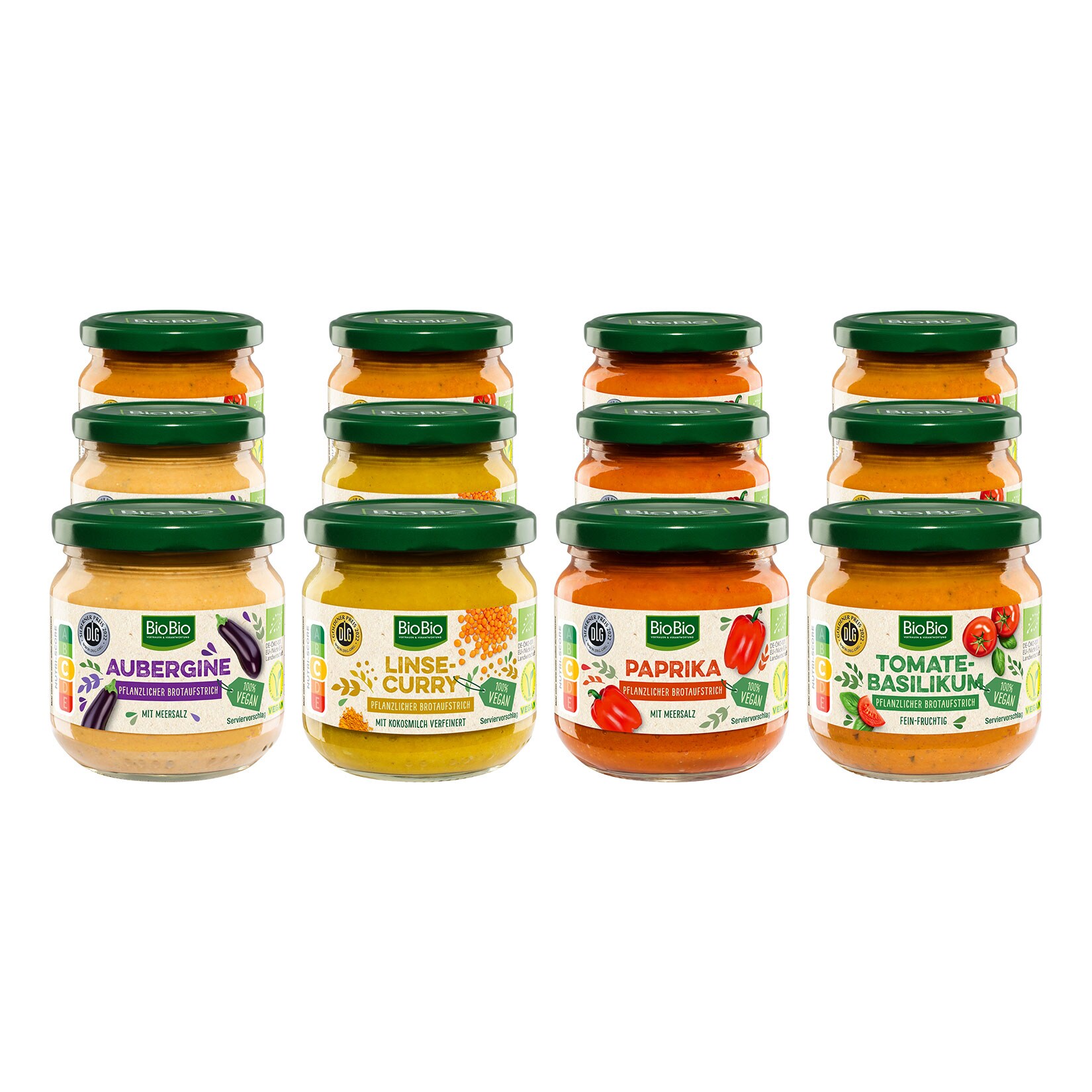 BioBio Bio-Streichcreme 180 g, verschiedene Sorten, 12er Pack - Bild 1