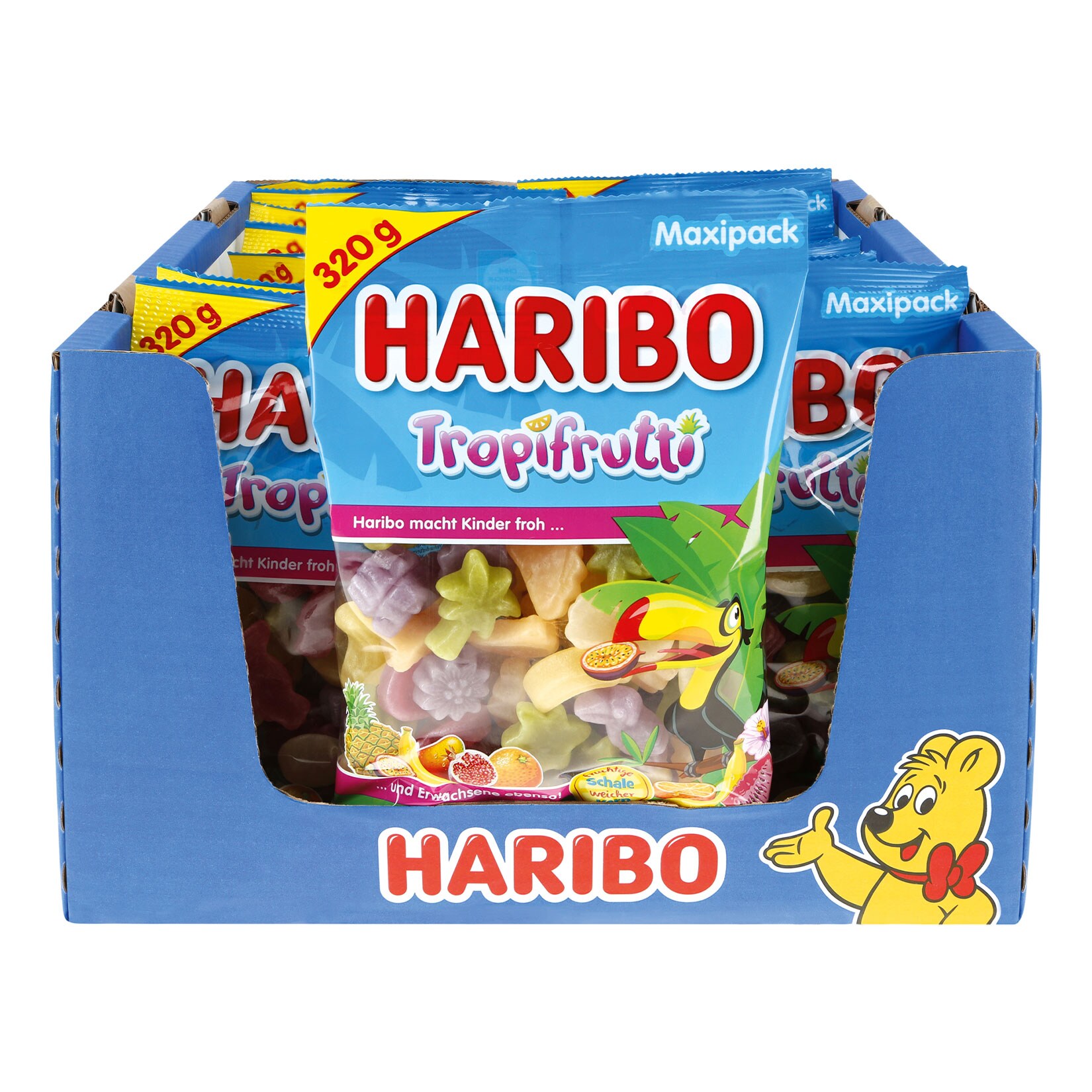 Haribo Fruchtgummi Tropi Frutti 320 g, 30er Pack - Bild 1