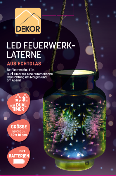 LED Feuerwerkleuchte -versch. Ausf&uuml;hrungen - Laterne - Bild 1
