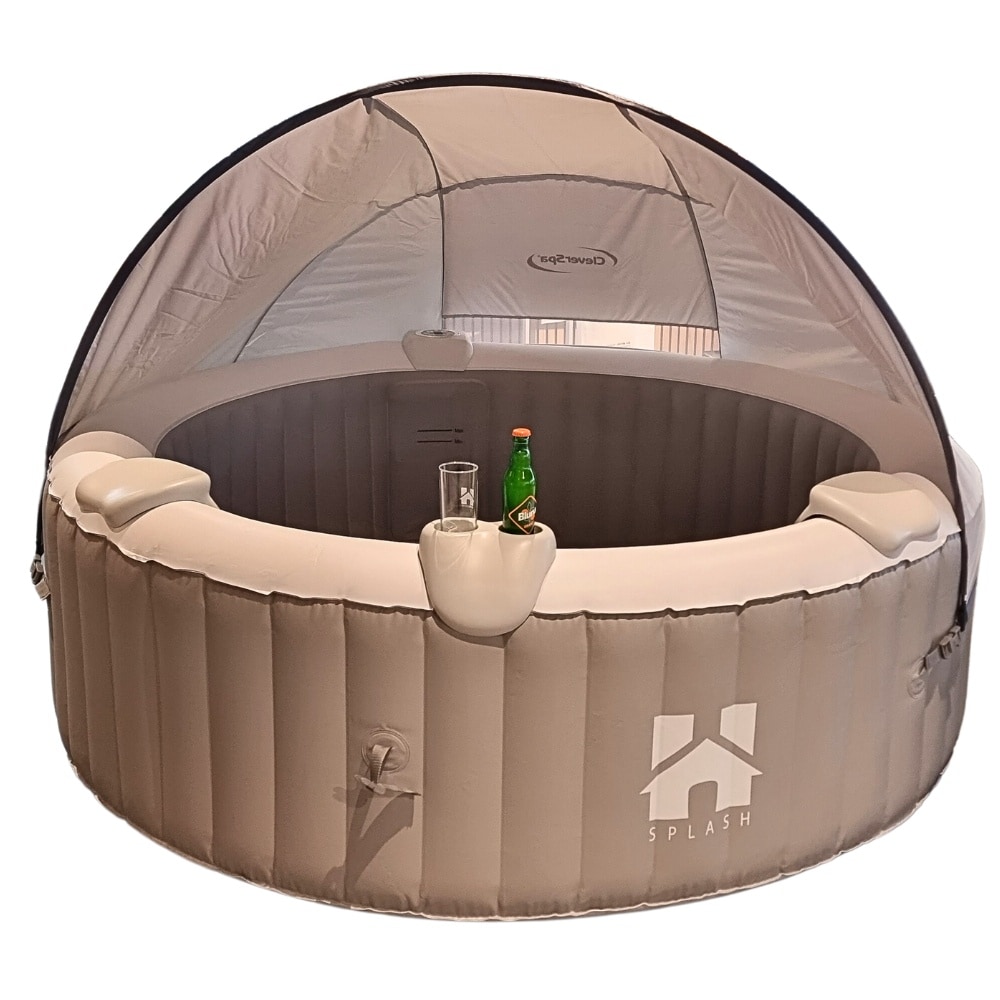 Outdoor Whirlpool SPLASH inkl. Kissen, Getr&auml;nkehalter und Sonnendach - Variantenauswahl Beton - Bild 1