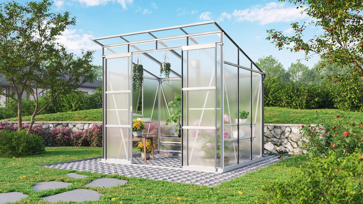 Comfort Edition Playa 5900 HKP6mm inkl. Alutisch und Alu-Wandregal | 04005717254889