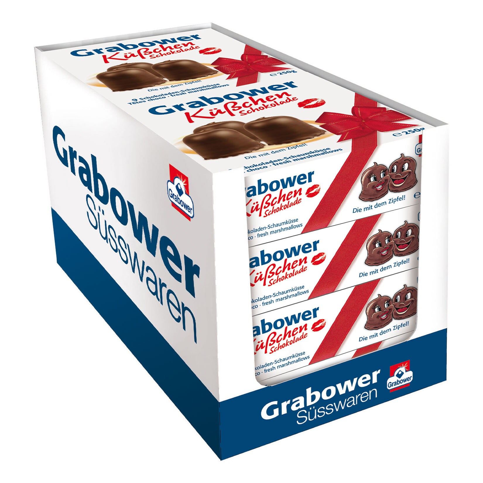 Grabower K&uuml;&szlig;chen Schokolade 250 g, 8er Pack - Bild 1