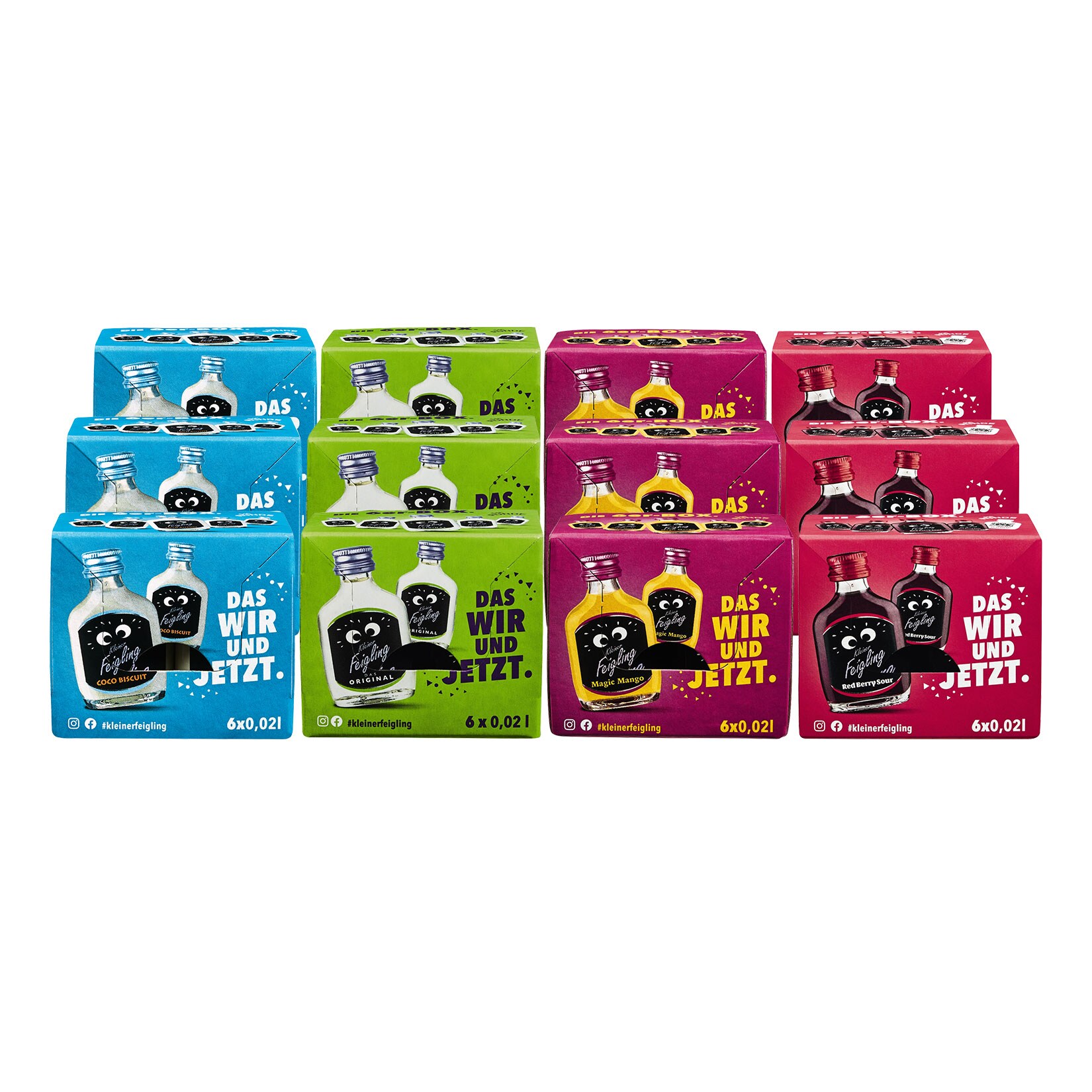 Kleiner Feigling 15,0 - 20,0 % vol 6 x 20 ml, verschiedene Sorten, 12er Pack - Bild 1