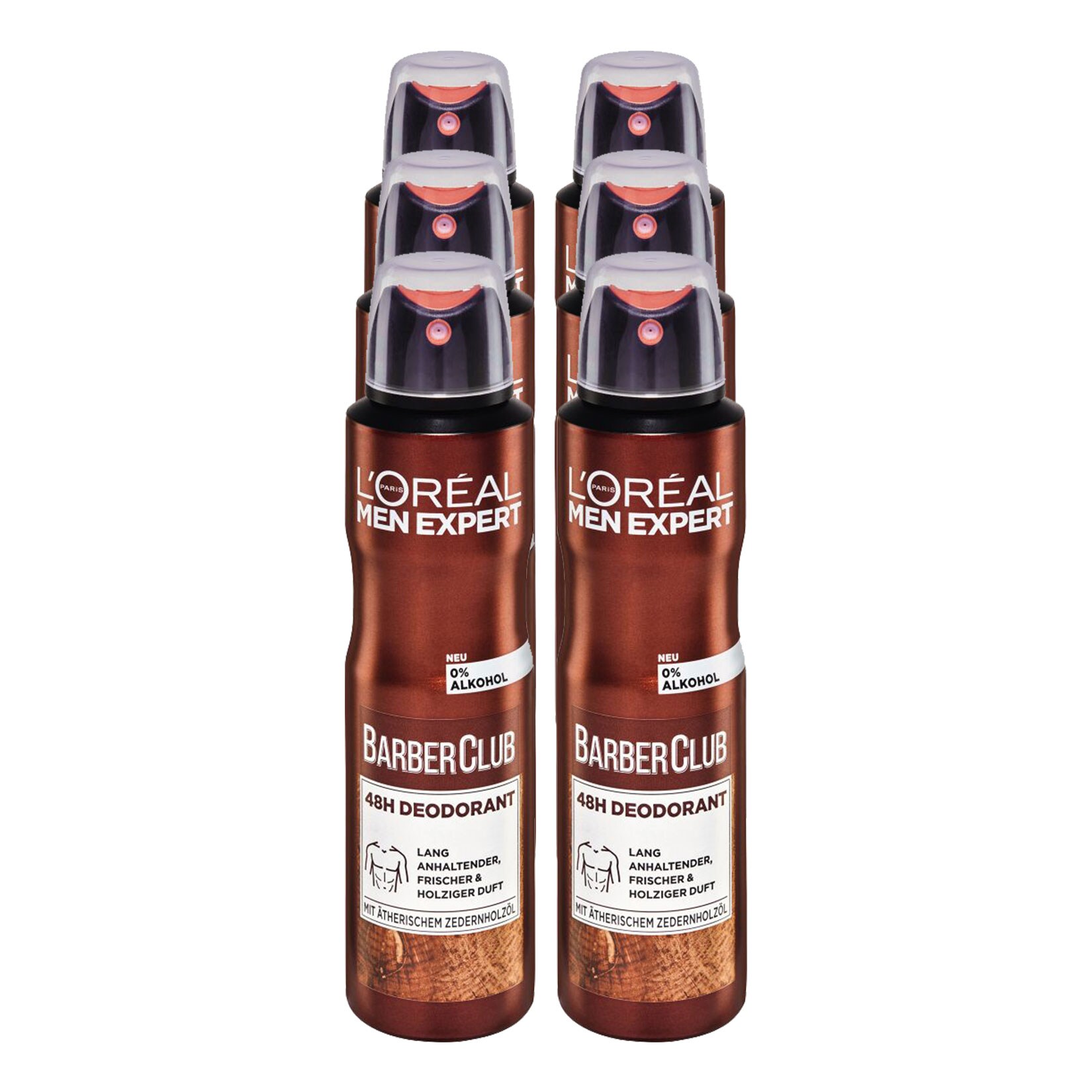 L&acute;Or&eacute;al Men Expert Deospray Barber Club 150 ml, 6er Pack - Bild 1