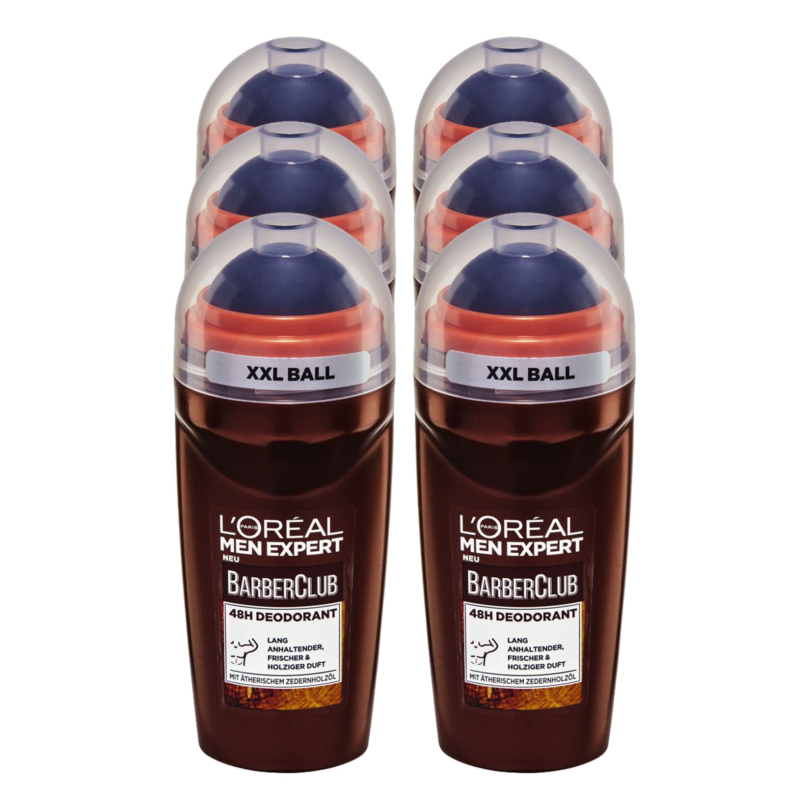 L&acute;Or&eacute;al Men Expert Deo Roll-on Barber Club 50 ml, 6er Pack - Bild 1