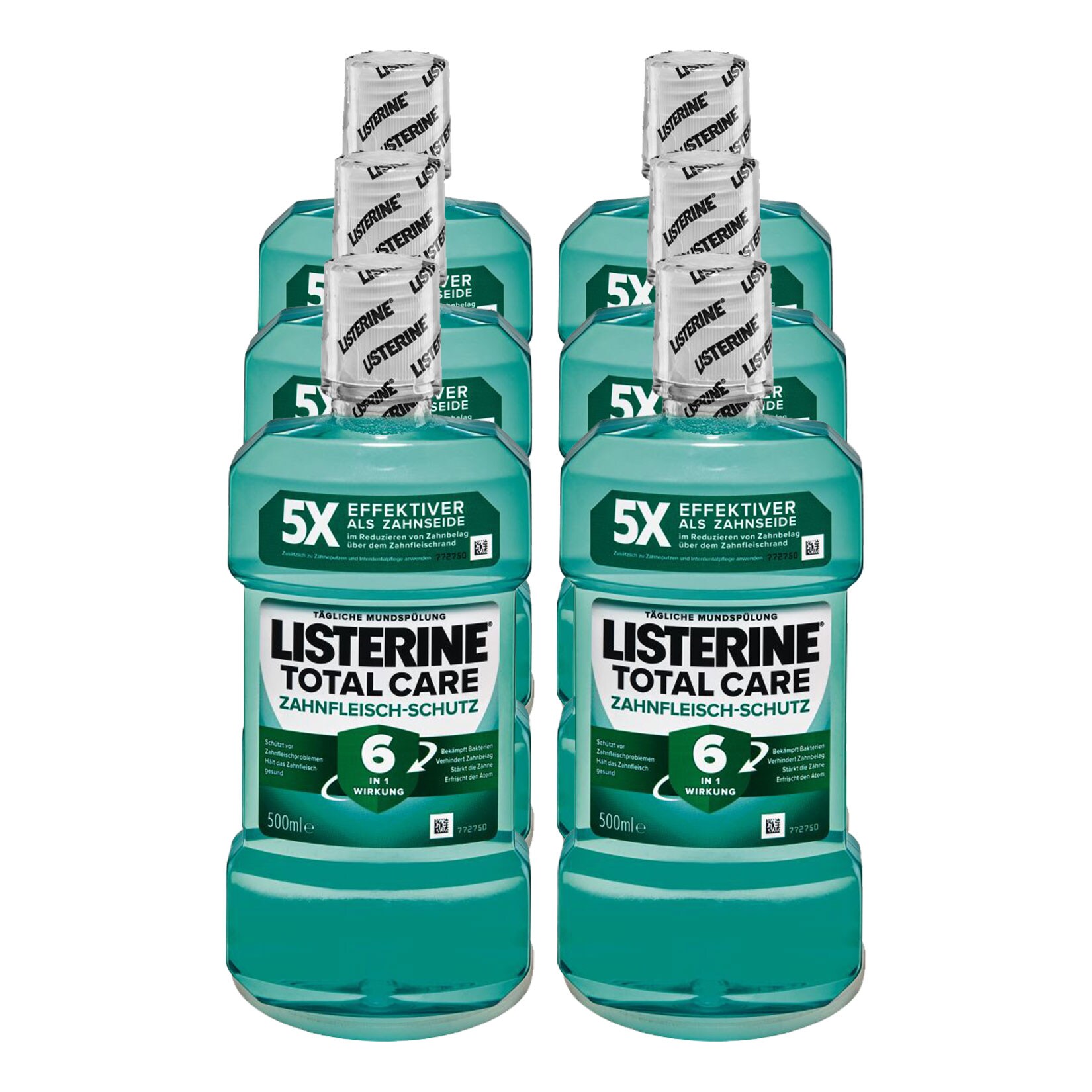 Listerine Mundsp&uuml;lung Total Care Zahnfleischschutz 500 ml, 6er Pack - Bild 1