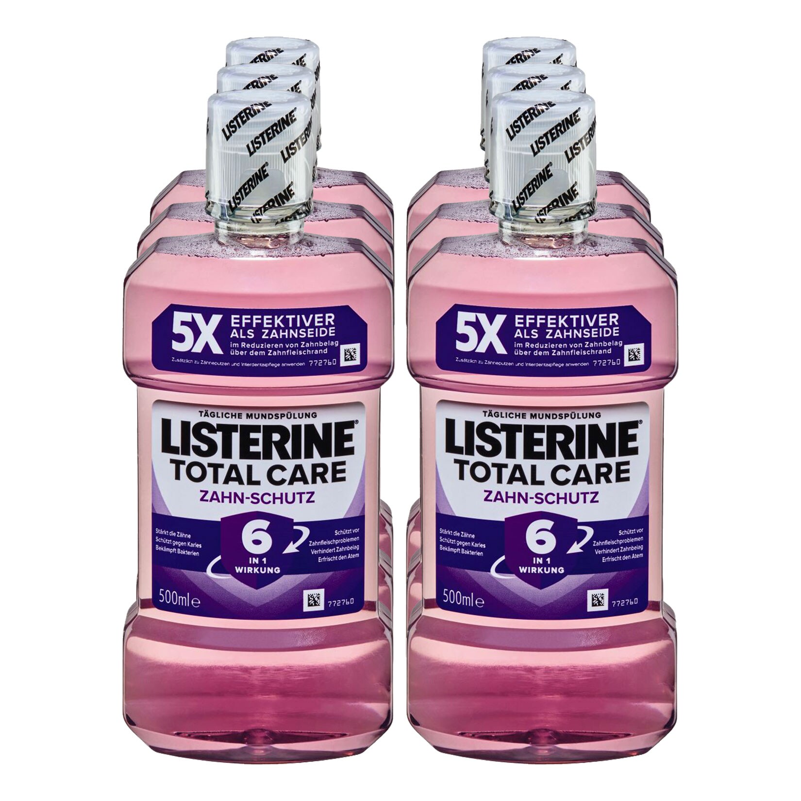 Listerine Mundsp&uuml;lung Total Care Zahnschutz 500 ml, 6er Pack - Bild 1