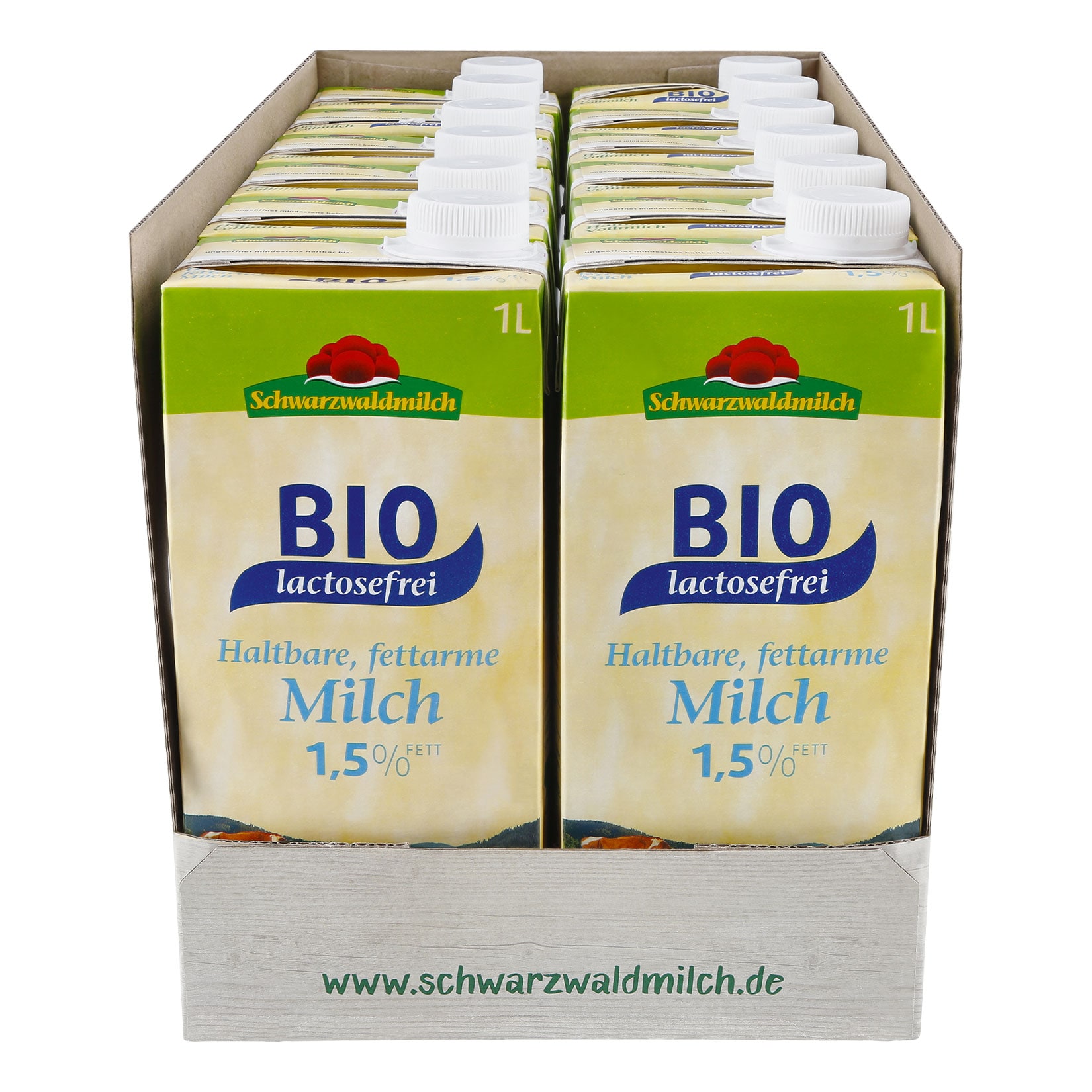 Schwarzwaldmilch Bio lactosefreie H-Milch 1,5% 1 Liter, 12er Pack - Bild 1