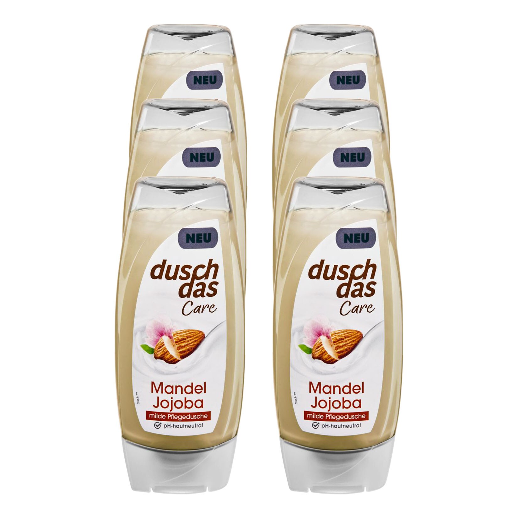 duschdas Care Duschgel Mandel Jojoba 225 ml, 6er Pack - Bild 1