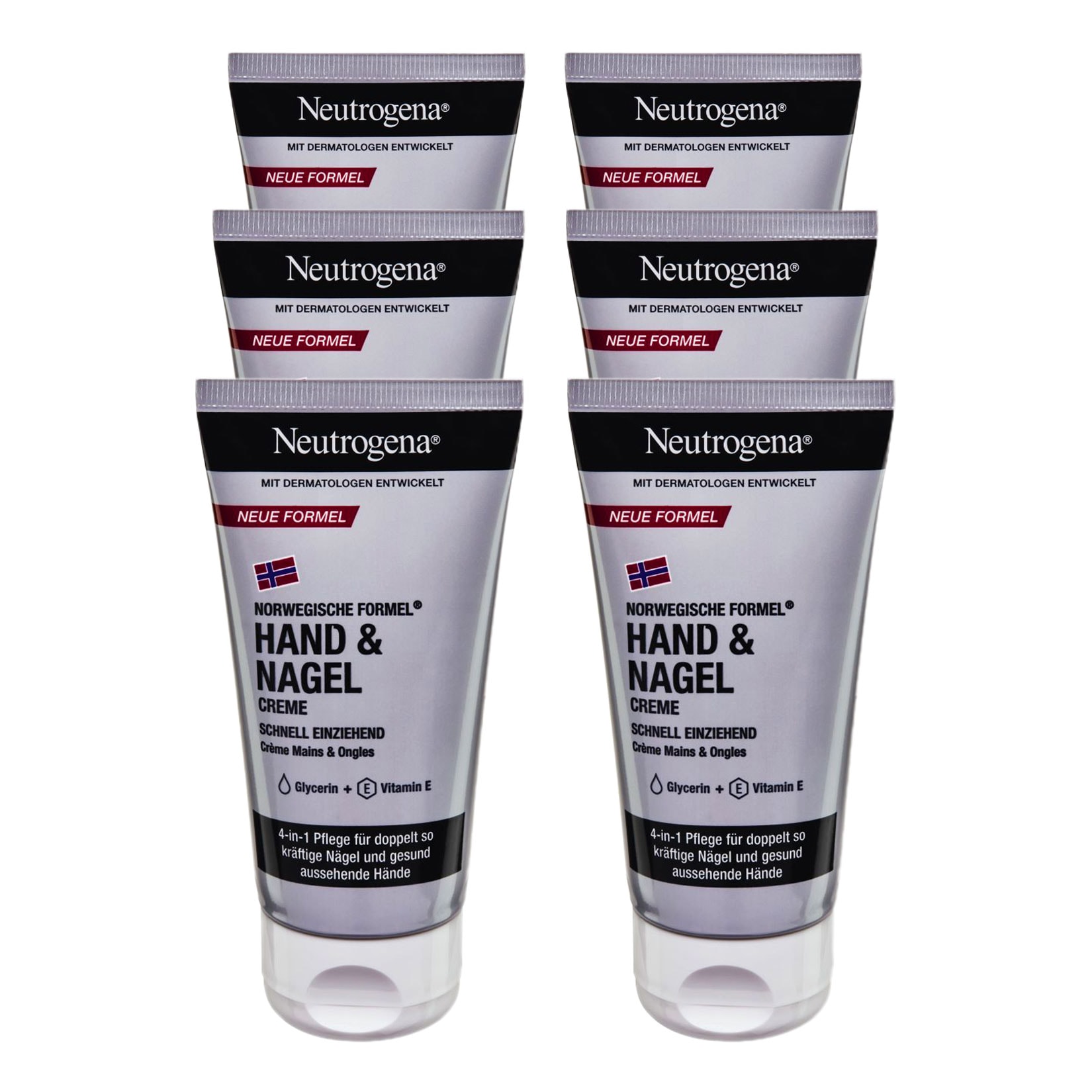 Neutrogena Norwegische Formel Hand & Nagel Creme 75 ml, 6er Pack - Bild 1