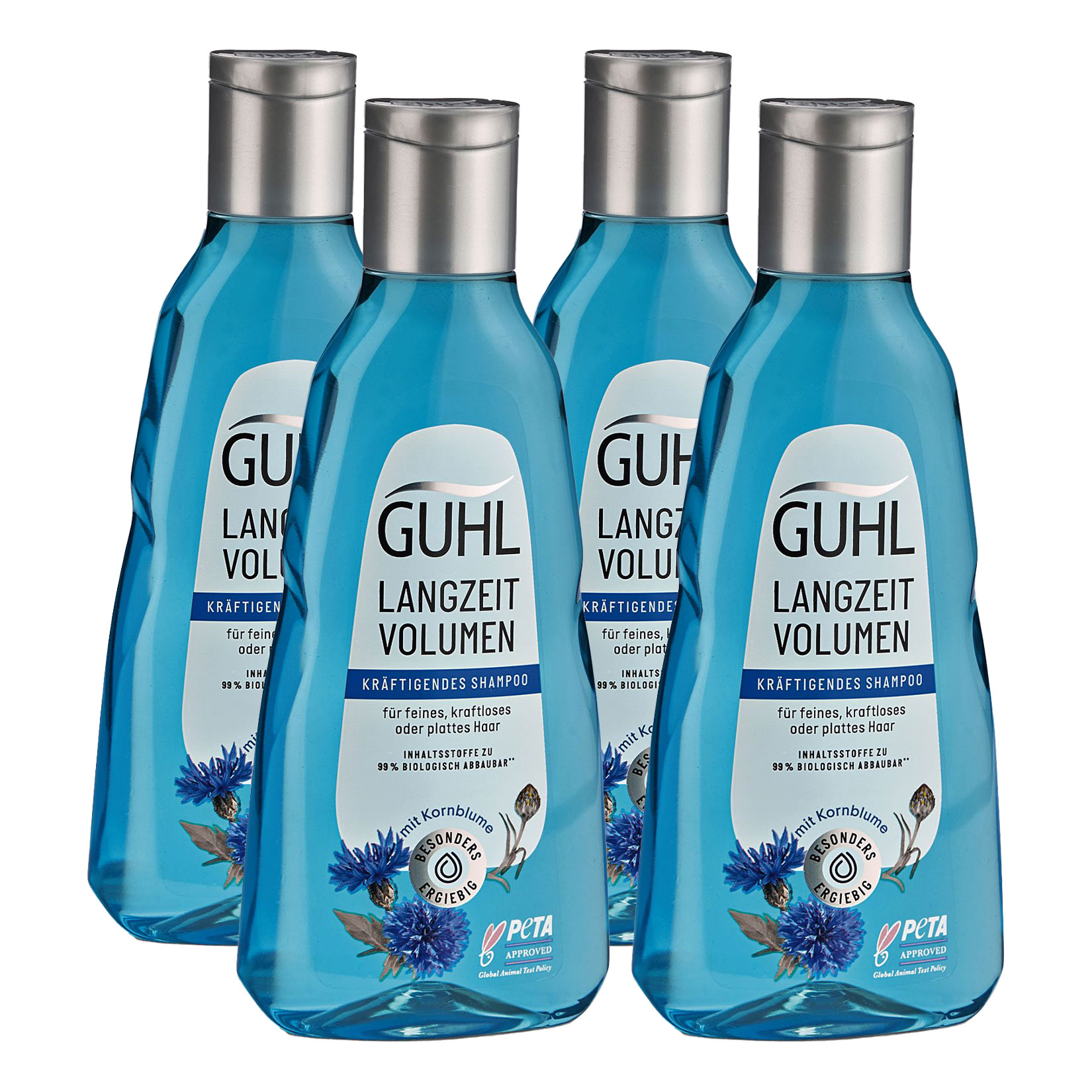 Guhl Shampoo Langzeit Volumen 250 ml, 4er Pack - Bild 1