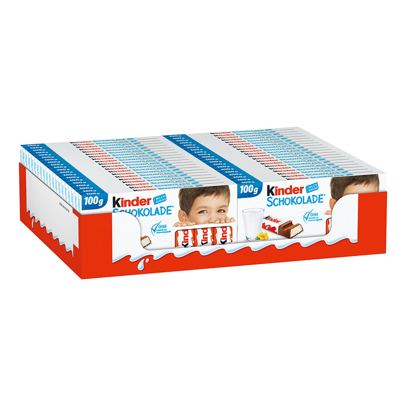Ferrero Kinder Schokolade 100 g, 40er Pack - Bild 1