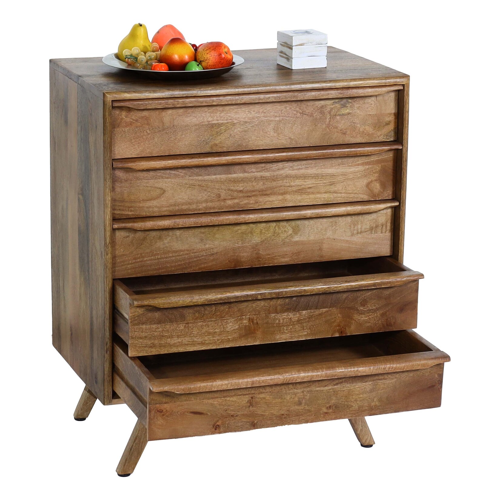 Highboard MCW-L96, Kommode Sideboard Schrank Schubladen Massiv-Holz Mango 81x65x43cm MVG-zertifiziert | 04057651624822