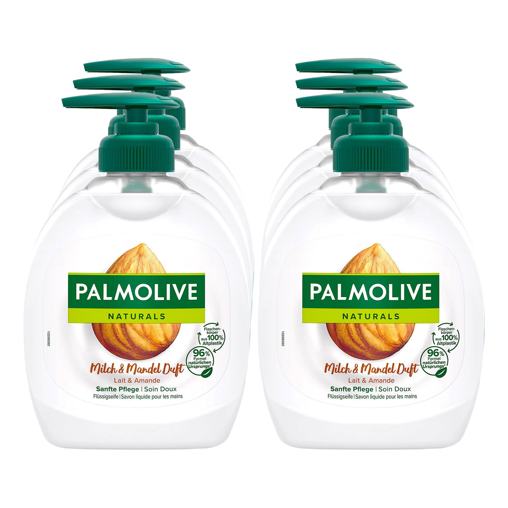 Palmolive Flüssigseife Naturals Milch & Mandel 300 ml, 6er Pack