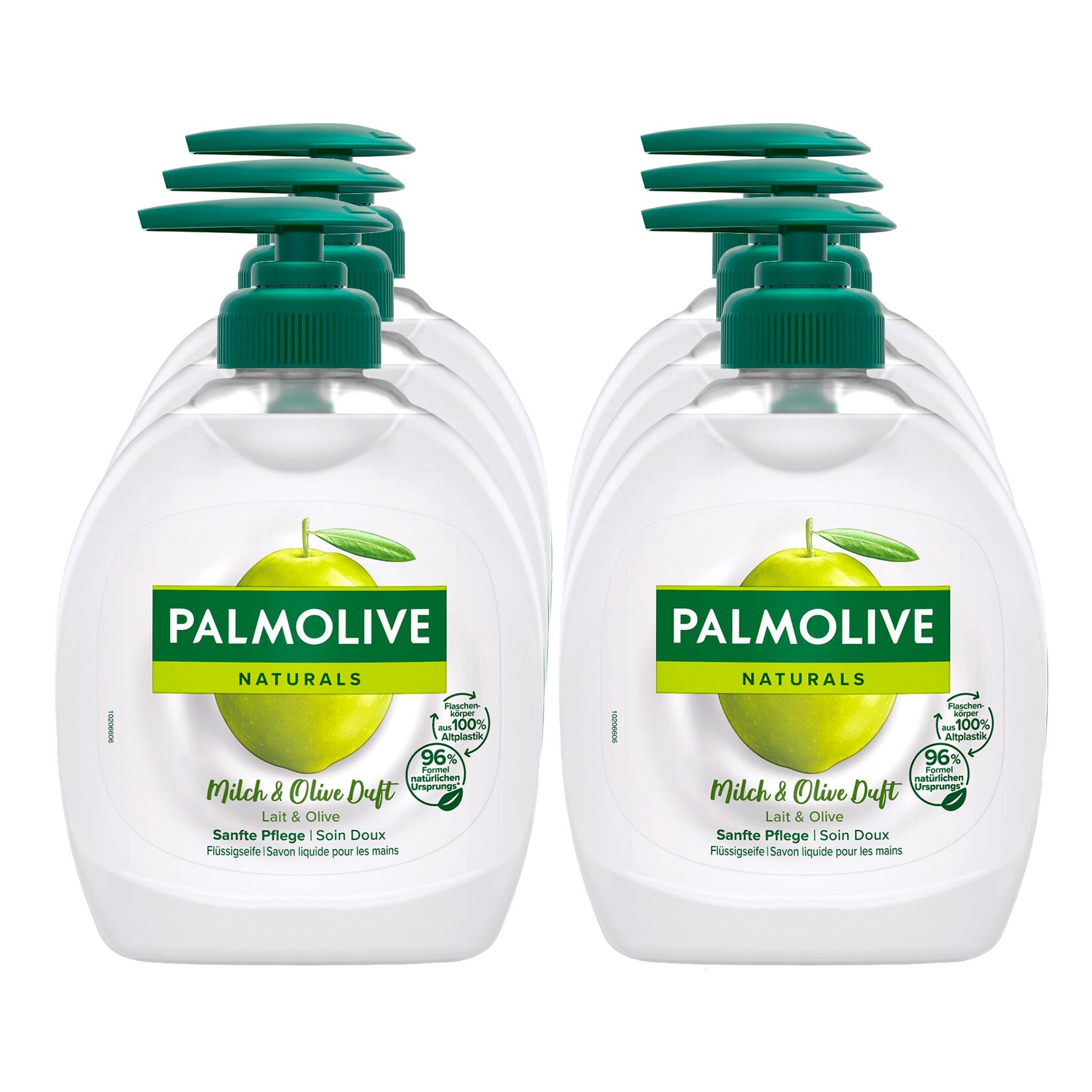 Palmolive Flüssigseife Naturals Milch & Olive 300 ml, 6er Pack